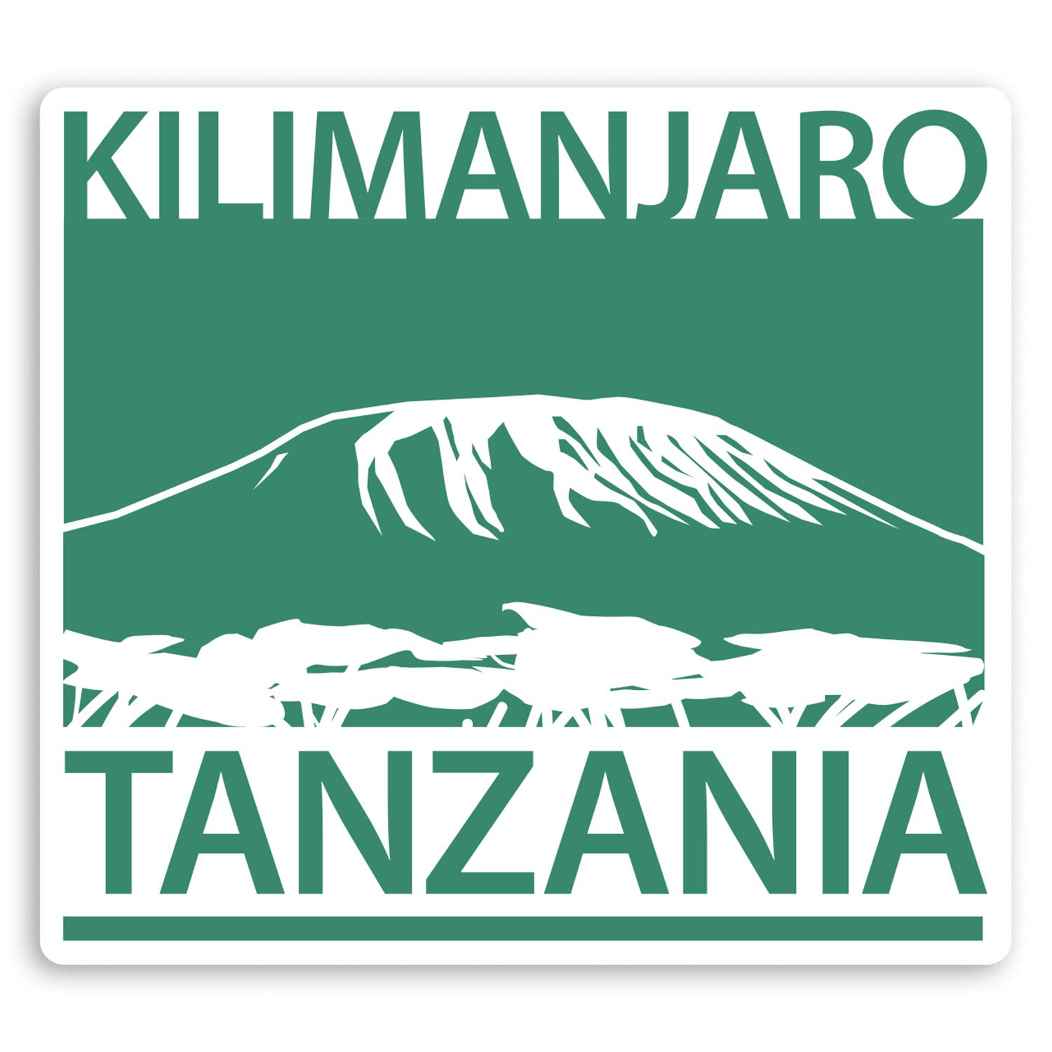 2 x 10cm Kilimanjaro Vinyl Stickers - Tanzania Africa Luggage Sticker #34513 (10cm Wide)