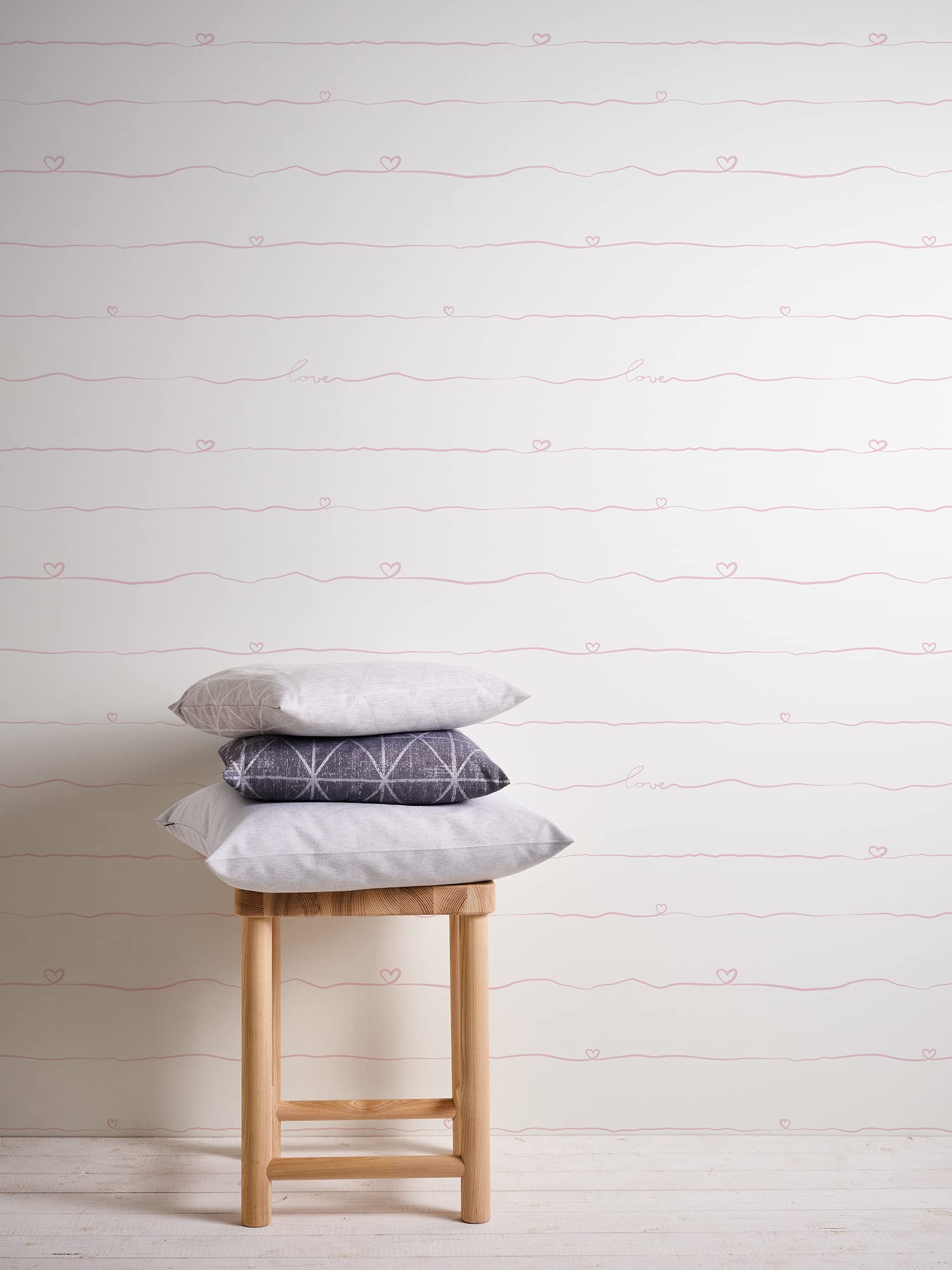 A.S. Création Childrens Wallpaper Little Love Non-Woven Wallpaper 10.05 m x 0.53 m Pink White Made in Germany 381402 38140-2 - Image 3