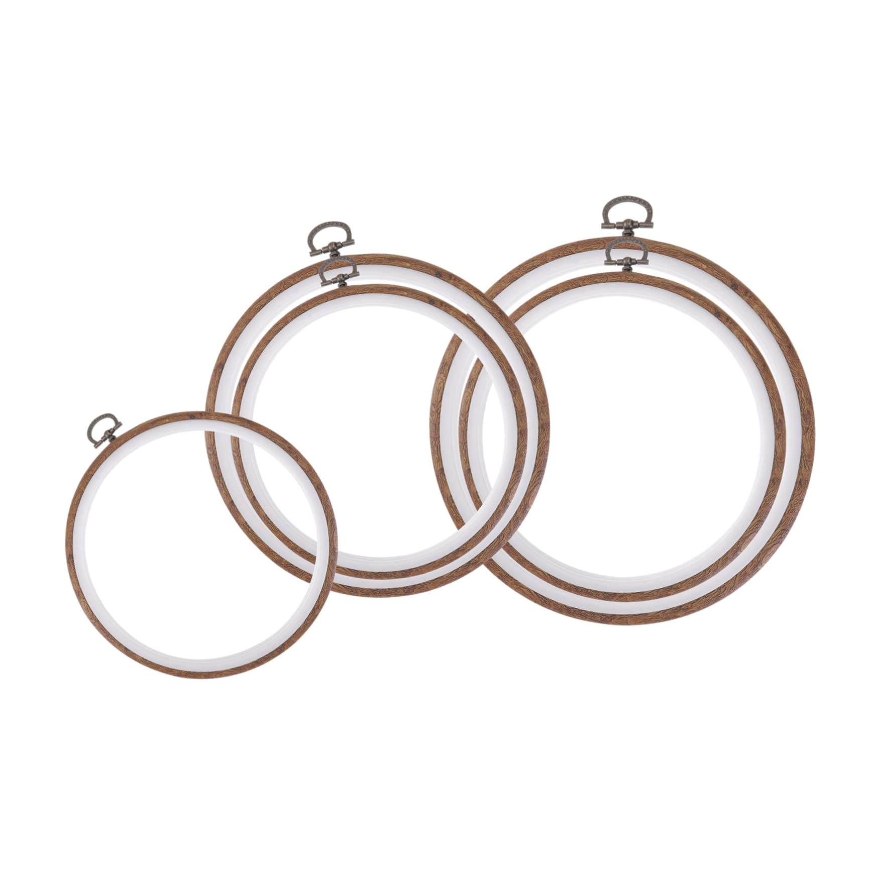 KONTONTY 5 Piezas Marco De Flores Para Bordar Aros De Bordado Plástico Círculos De Bordado Portátiles Para Diy Para Uso Casa