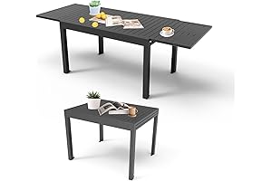 6 Person Patio Dining Table with E-Coating