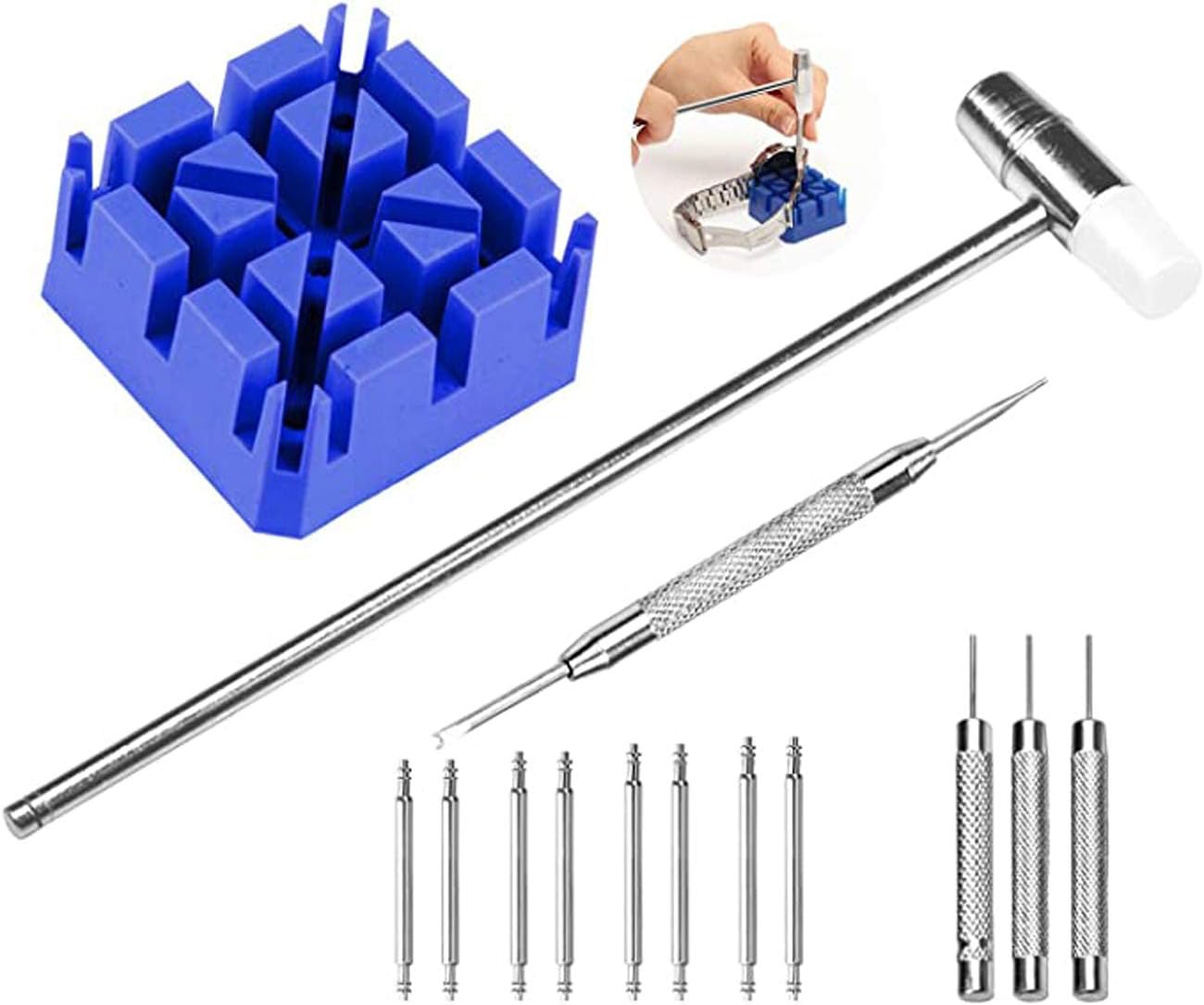 Generic Watch Repair Kit, Watch Band Strap Link Pin Remover Removal Adjustable Repair Tool Kit, Spring Bar Tool Kit with Watch Straps