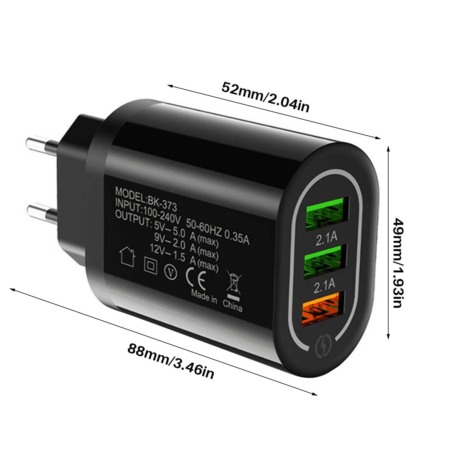 3 Porte Veloce Caricatore Del Telefono Da Parete QC 3.0 USB - Foto 1