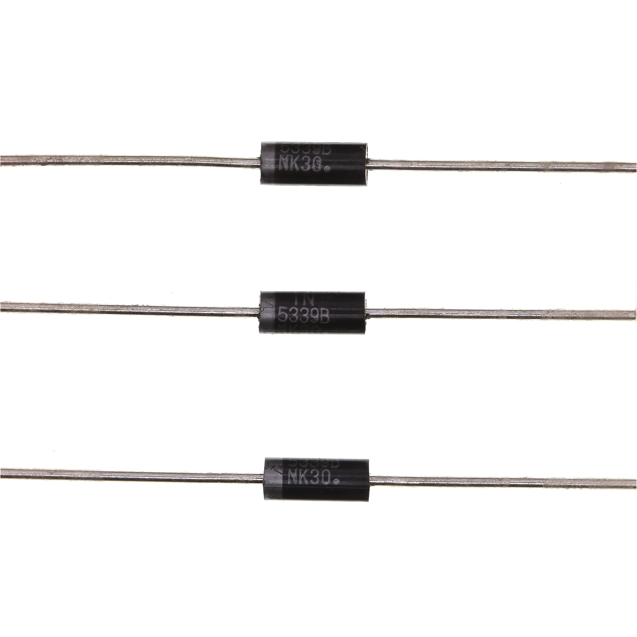 HUABAN 50 Pieces 1N5339B 1N5339 Power Zener Diode 5W 5.6V DO-15(CASE17-02) Axial Diodes 5 Watt 5.6 Volt