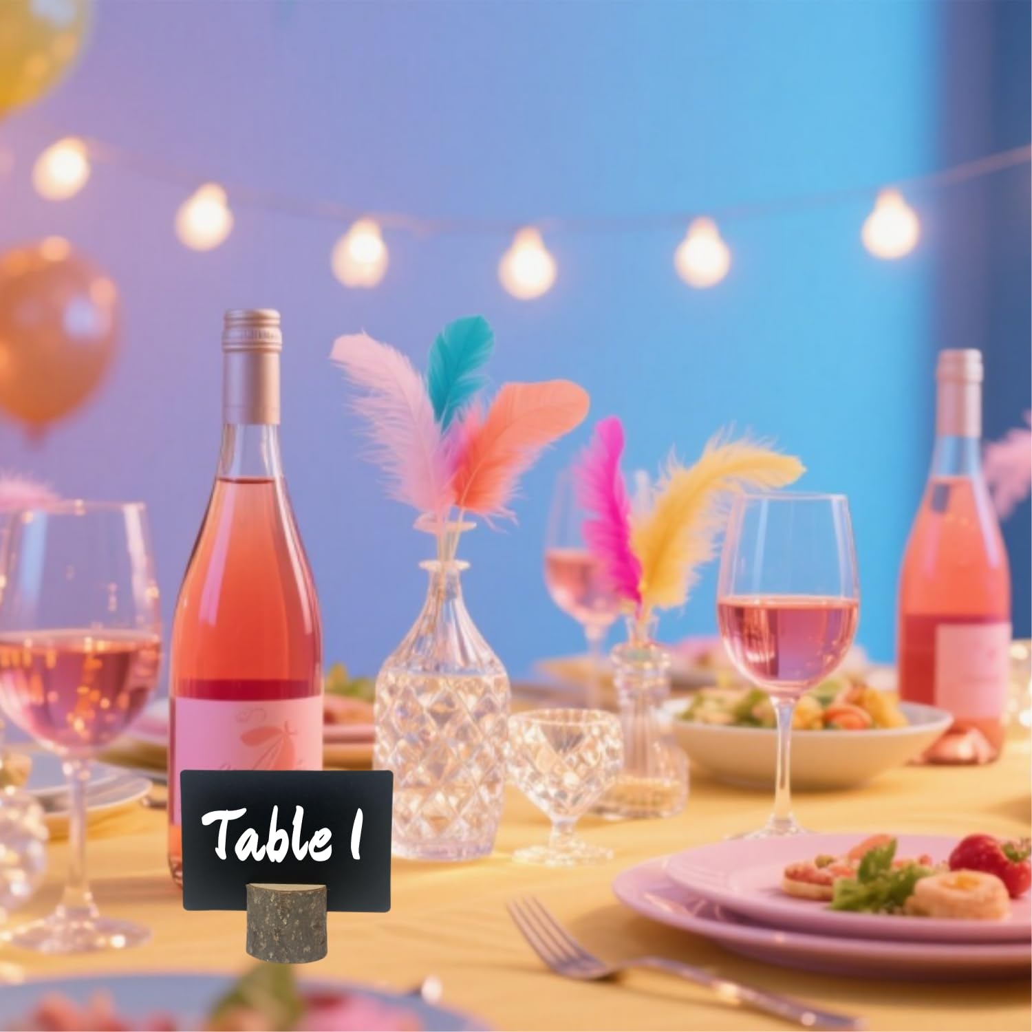 Mini-Kreidetafel-Schilder, kleine Kreidetafel-Etiketten mit rustikalem Holzständer, Lebensmittel-Etiketten für Party, Buffet, Hochzeit, Geburtstag, Party, Bäckerei, 10 Stück