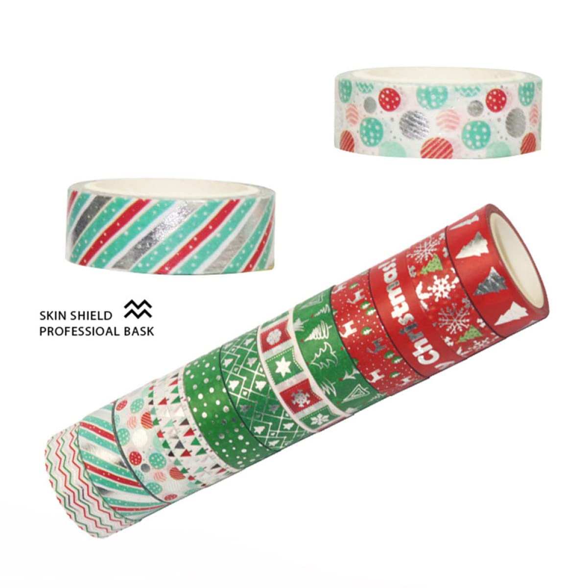 Didiseaon Rollos Linda Cinta De Papel Washi Cinta Adhesiva Washi Cinta De De Fiesta De Navidad Cinta Washi Cinta Decorativa Navideña Salir Adelante por Sí Mismo Árbol De Navidad