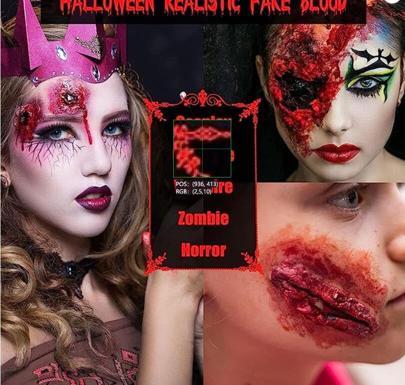 Miniatura 3 de Kit de sangre falsa Halloween tatuaje pegatinas herida gasa (Blood+Tatuaje S)