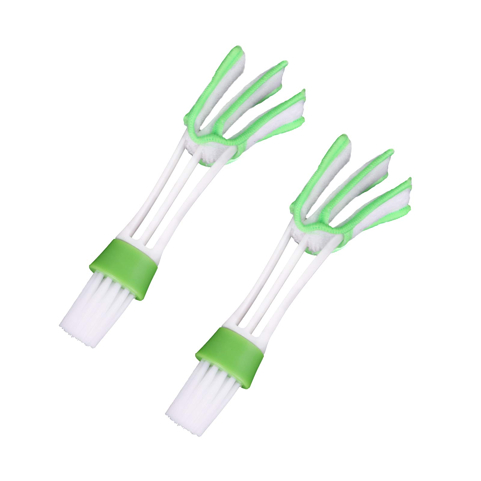 Katfort Mini Duster Cleaning Brush for Car Air Vent 2 Pack, Automotive Air Conditioner Cleaner and Brush Dust Collector Tool for Keyboard Window Blinds Shutters