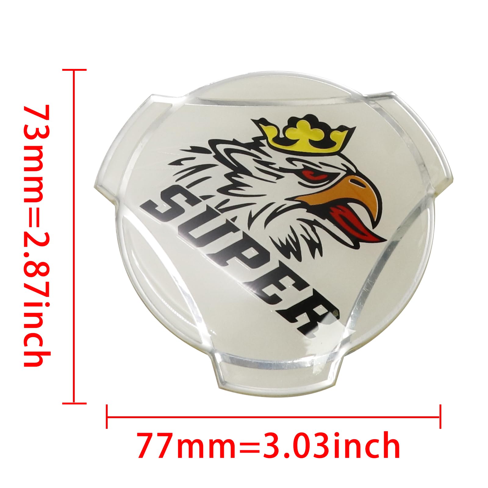 4 szt. Głowa Griffina SUPER logo aluminiowa naklejka do ciężarówki Scania kołpaki środkowe kołpaki odznaka emblemat naklejka pokrywa (biała)