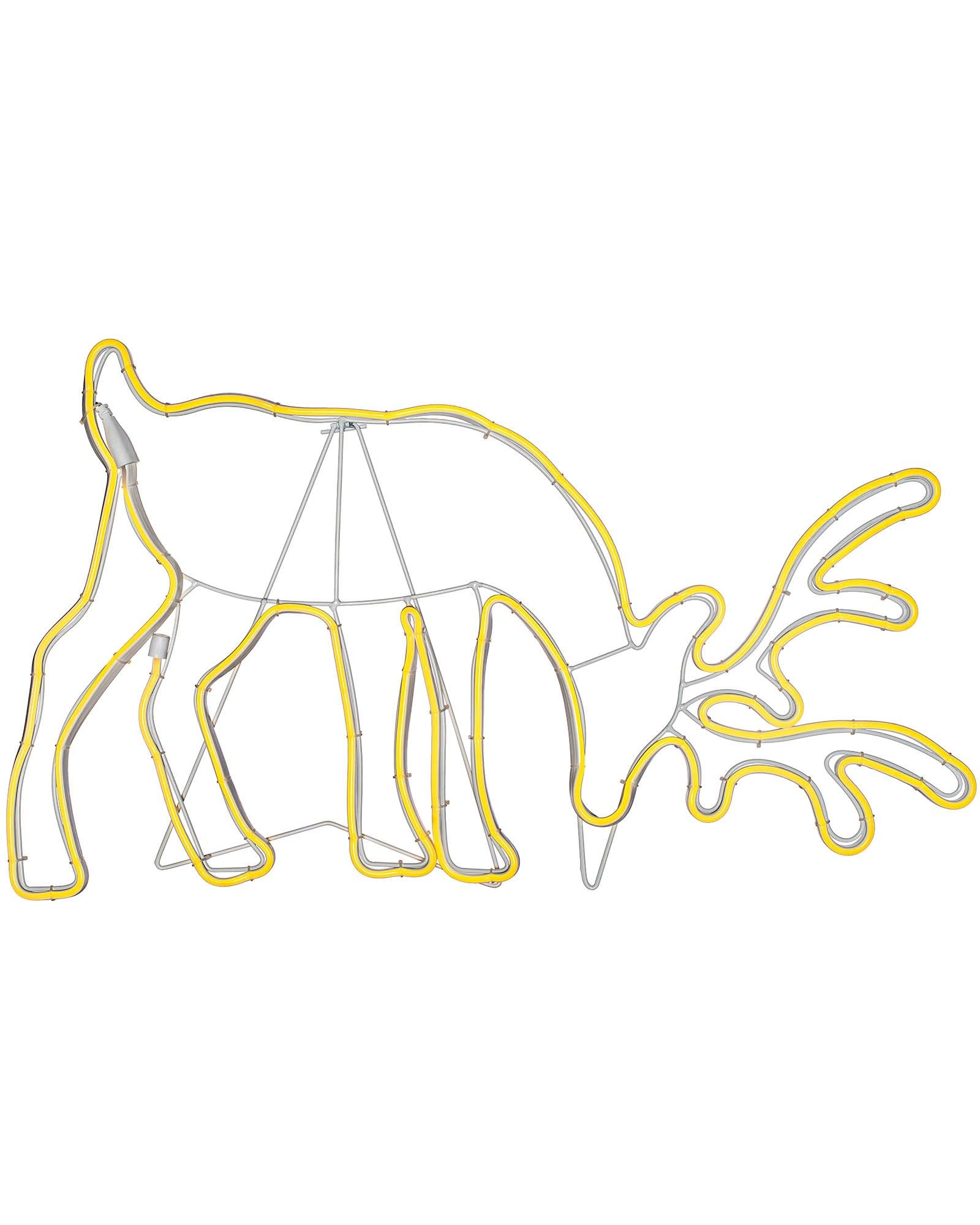 WeRChristmas Grazing Reindeer Silhouette Christmas Decoration, Warm White, 82 cm