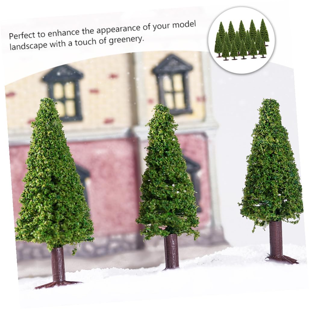 30 pezzi Alberi Modello Pino Misti per Diorama Paesaggio Fai da Te Accessori Miniatura per Modellismo Architettonico e Ferroviario