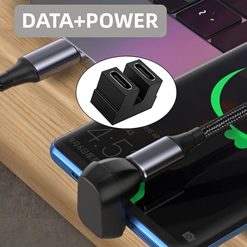 Vista 6 de chenyang CY USB4 Tipo C hembra a hembra de alimentación de datos de vídeo adaptador de extensión 40Gbps para NS Switch & Teléfono y Laptop