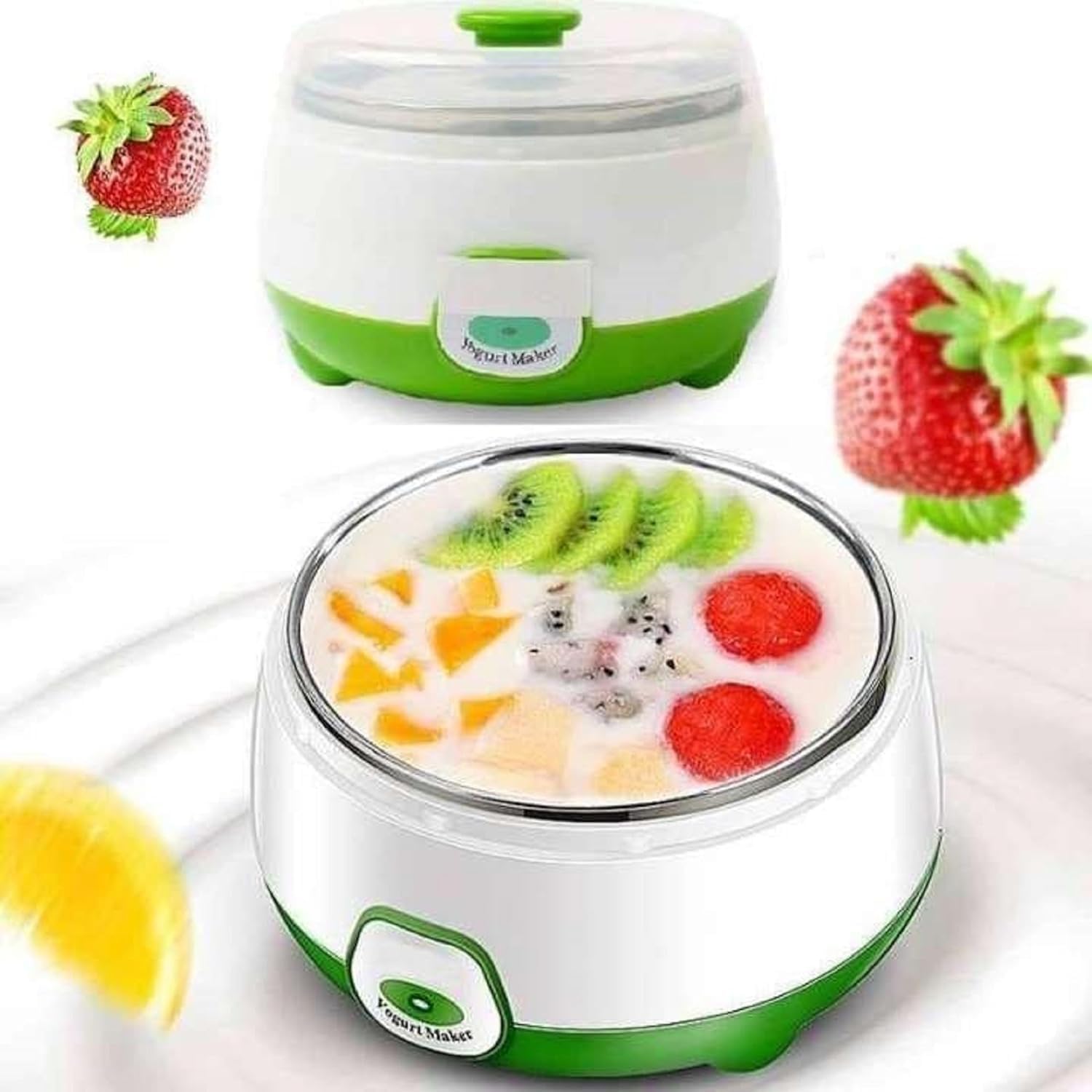 Yogurt Maker Machine, Stainless Steel Liner Automatic Digital Yogurt Maker Machine, Electric Curd Maker Machine for Home Kitchen, Stainless Steel Inner DIY Yoghourt Dahi Maker Container 900ml