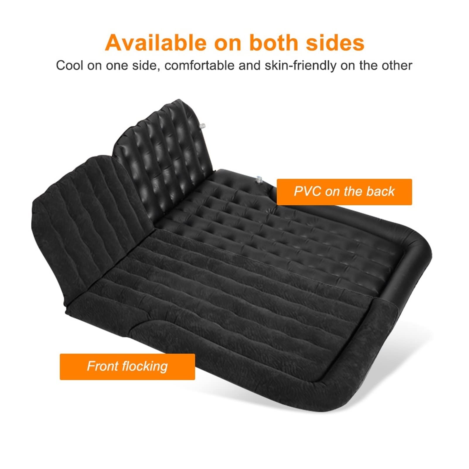 Colchón De Camping Cama inflable del colchón de aire del coche 2 en 1 Camping de viaje multifunción / colchón for dormir CLORURO DE POLIVINILO Cojín de descanso suave de flocado for coche Suv Colchón