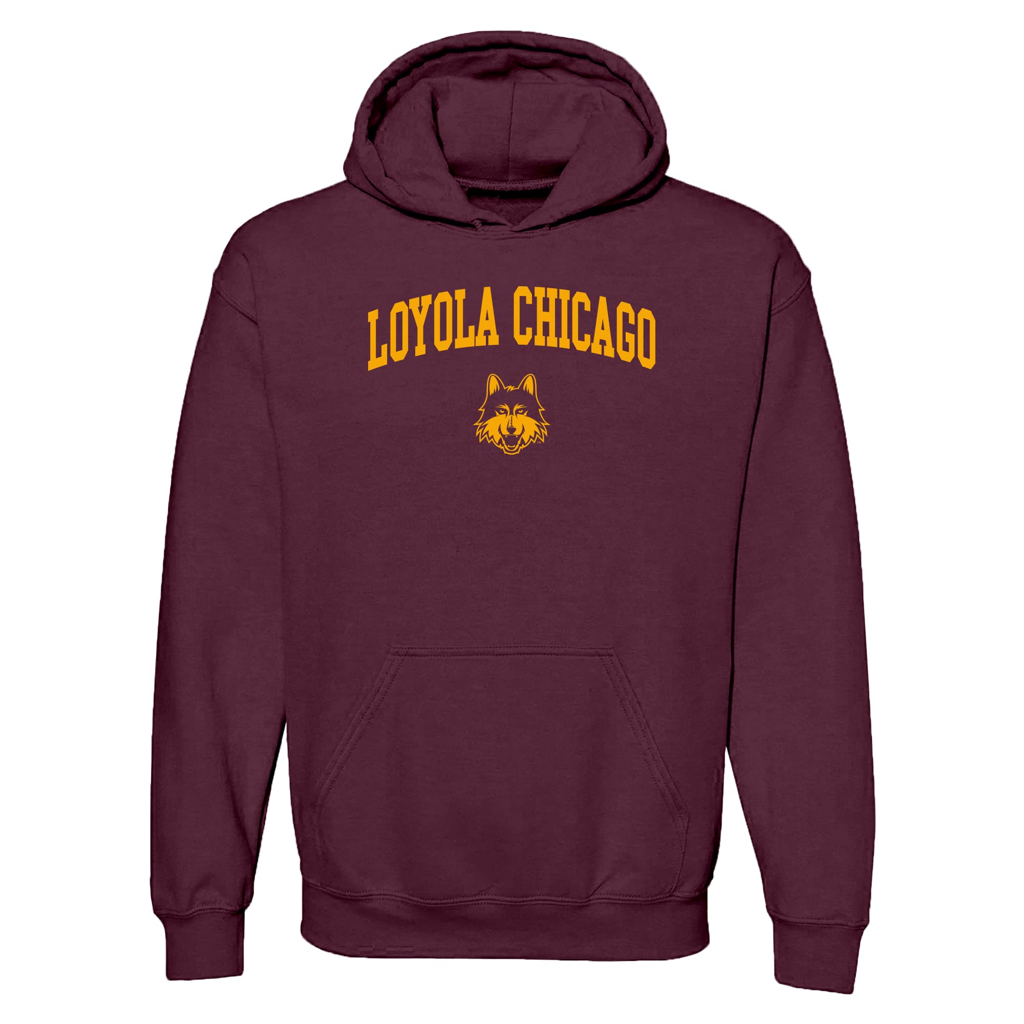 UGP Campus Apparel NCAA Officially licensed College - University Team Color Arch Logo Hoodie, Loyola University Chicago Ramblers Maroon, S โ image 1