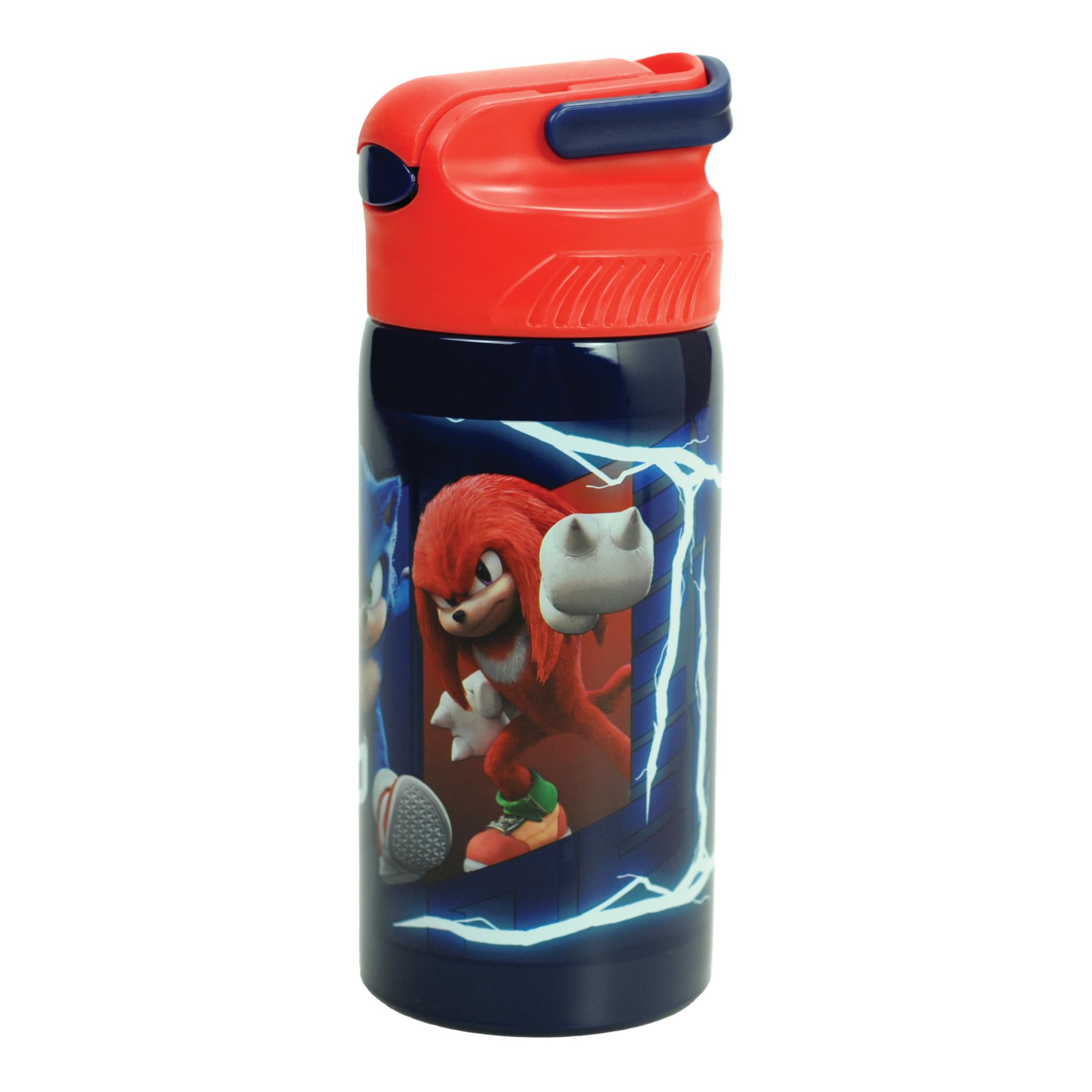 Om Supplies Sonic Hero Sonic Characters Reusable Sipper Water Bottle Drink Bottle With Built-In Handle For Easy Carry School Lunch Kids Childrens 500Ml (Sonic Hero)