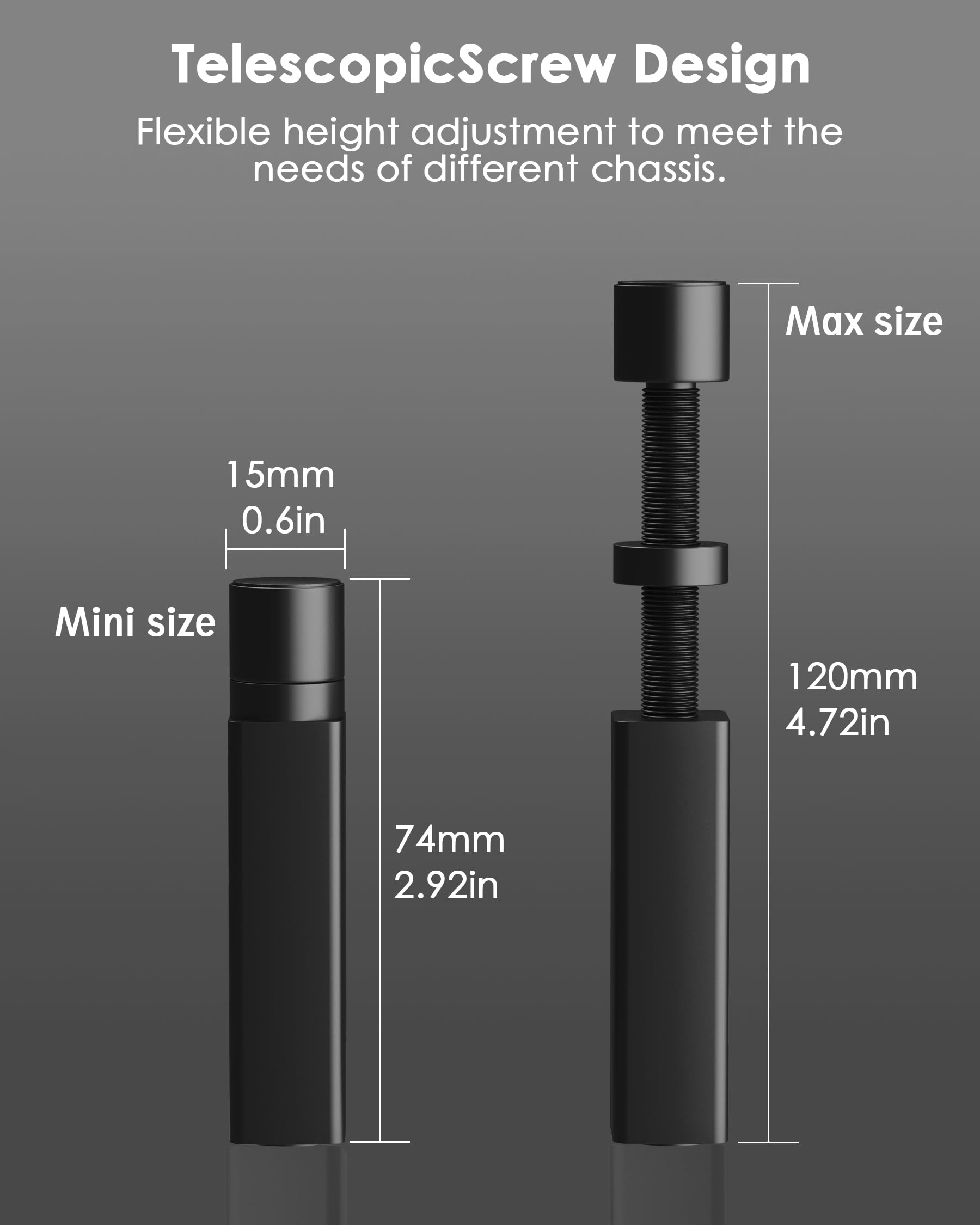 Grafikkarten Halterung, GPU-Anti-Durchhängen Halterung, Grafikkarten-Halterung mit magnetischer Basis und Anti-Rutsch-Pad, L (74 mm-120 mm)
