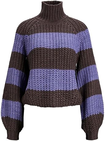JJXX JJXX JXKELVY CHUNKY STRIPE HIGH NECK KNIT SN Triko Kad n
