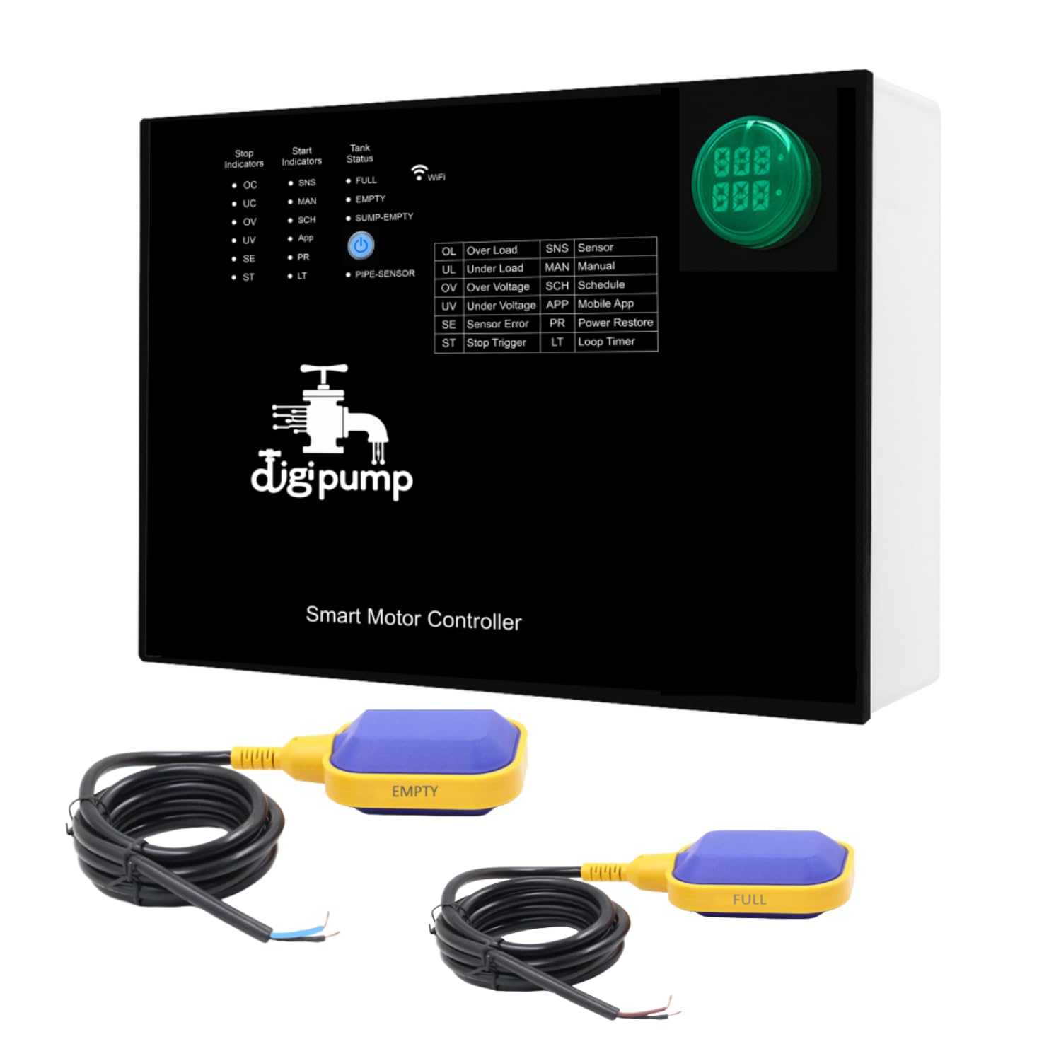 Digipump Fully Automated WiFi Motor control Smart Switch for Water Pump + 2 Wired Tank Sensors, Guaranteed Schedules, Ener... - Review, Price and Buying Guide