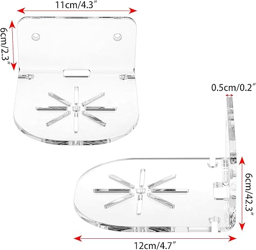 Miniatura 3 de Sumnacon 3 estantes pequeños de pared, soporte de vigilancia de acrílico con adhesivo y tornillos, estante universal para cámara de seguridad,