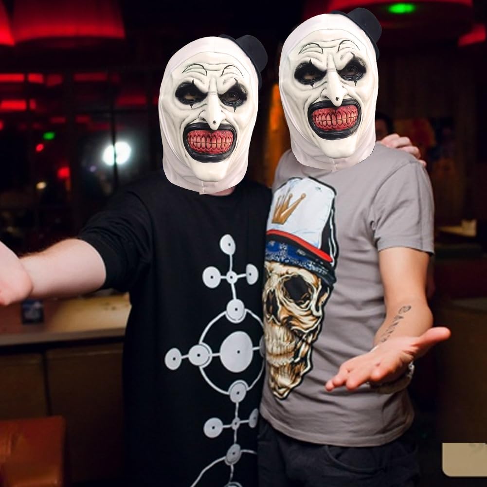 ACBAGI Clown Masks Costume Scary Halloween Masks Terrifier Mask Halloween Joker Mask Party Cosplay mask for adults (scary style 2) - Image 4
