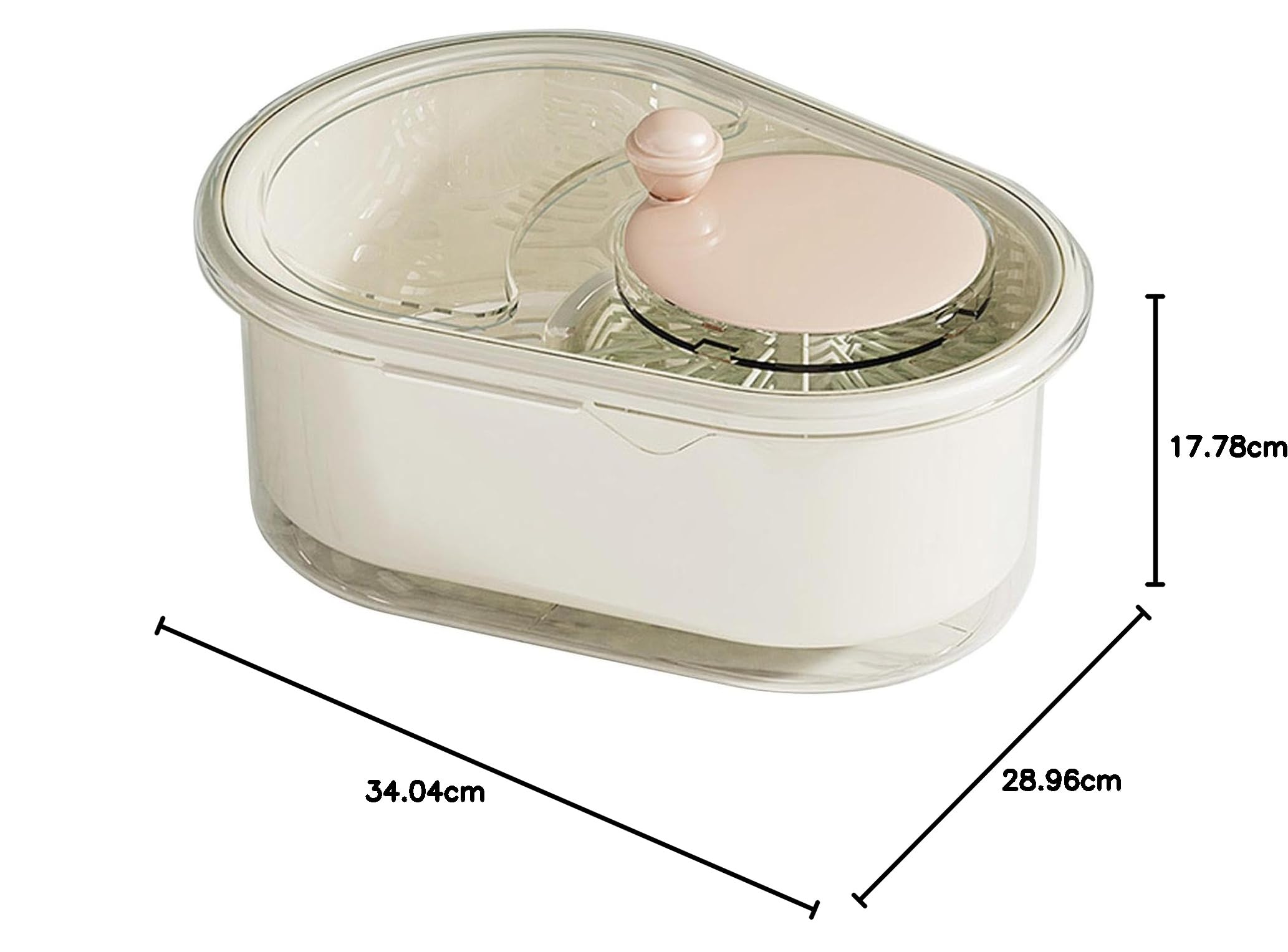 Limpiador Giratorio De Frutas Y Verduras, Lavadora Multifuncional Grande Con Cepillo Y Cuenco De Lavado Para Cocina Del Hogar (Rosa)