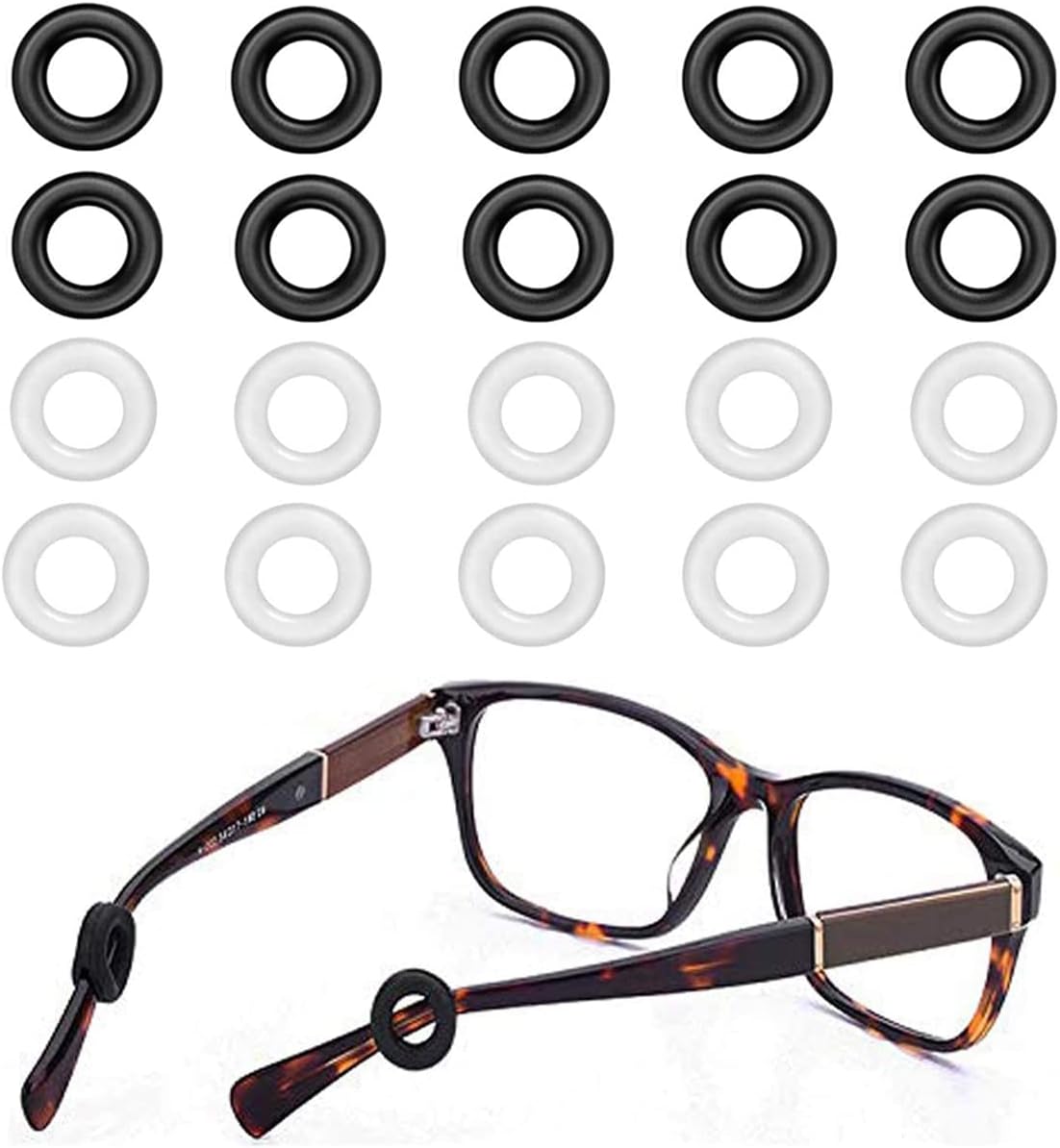 - HASTHIP® Specs Holder Strap Ear Grip, 10 Pairs Glass Holder Silicone Eyeglasses Temple Tip Sleeve Retainer, Non-Slip Glasses Retainers for Spectacle Sunglasses Eyewear