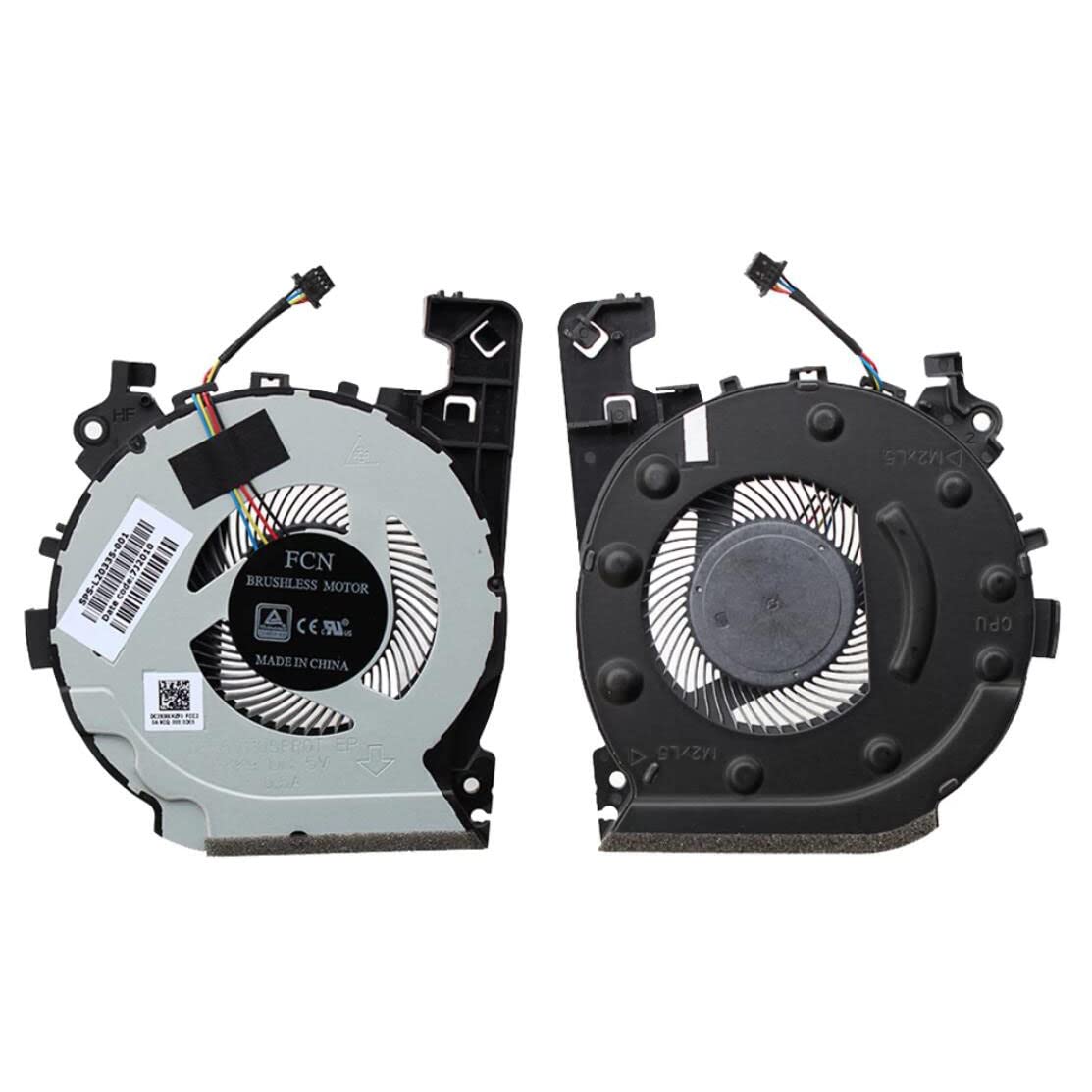 CPU + GPU Ventilateur de refroidissement de remplacement pour HP Pavilion 15-cx 15-cx0020nr 15-cx0030nr 15-cx0045nr 15-cx0049nr 15-cv0058wm 15-cx0068tx Series L20335-001 L2 20334 -001