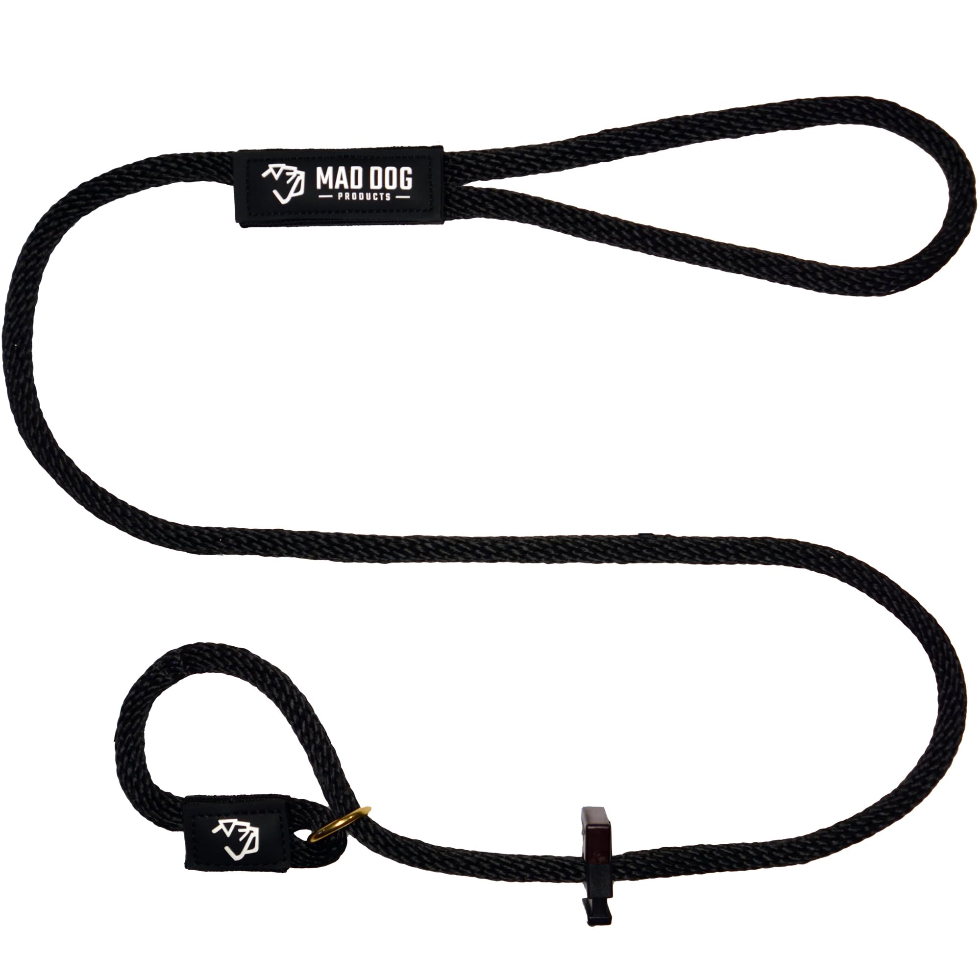 Mad Dog Products English Slip Dog Lead | 1/2 Inch x 4 Feet | Black