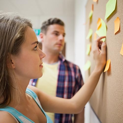 Miniatura 3 de Lockways Tablero de anuncios de corcho  Tablero de anuncios de doble cara montado en la pared de 36 x 24 pulgadas, tablero de anuncios de