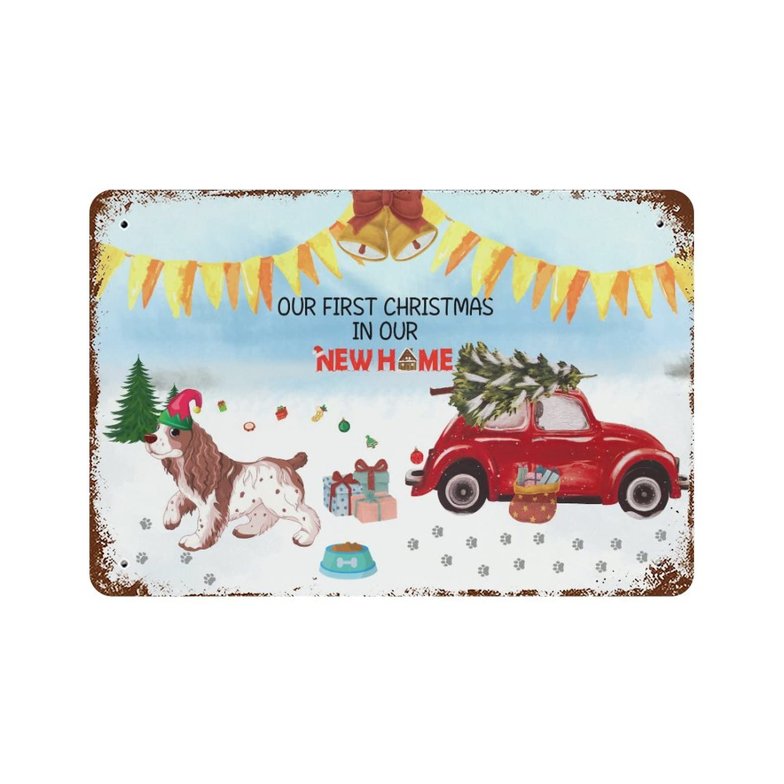 Plaque en aluminium Christmas de haute résistance au design rétro intérieur extérieur