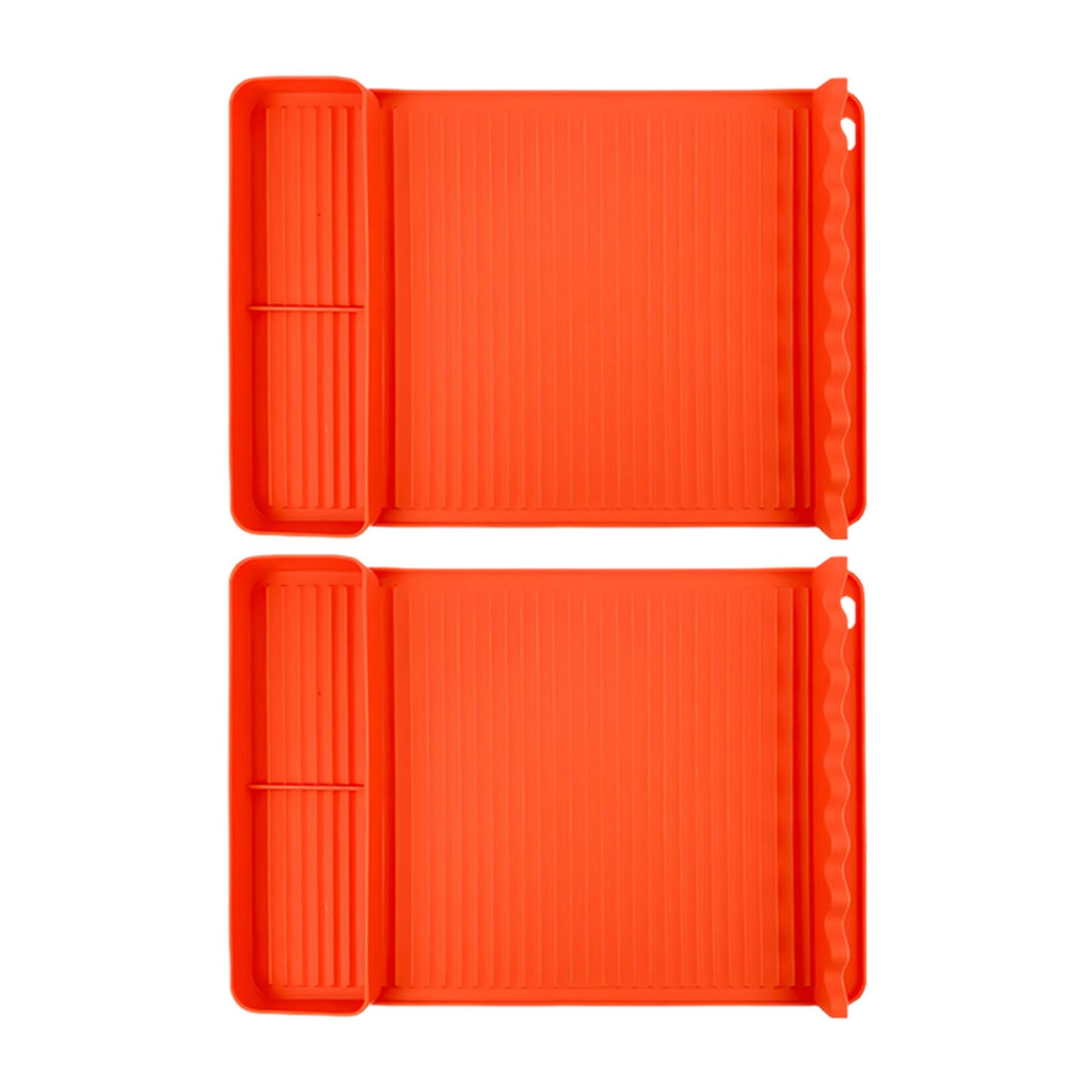 PANGBOER Sturdy 11x11.5 Inch BBQ Utensil Pad with Divided Sections for Tools and Seasoning Holders Oil Draining Barbecue Mat