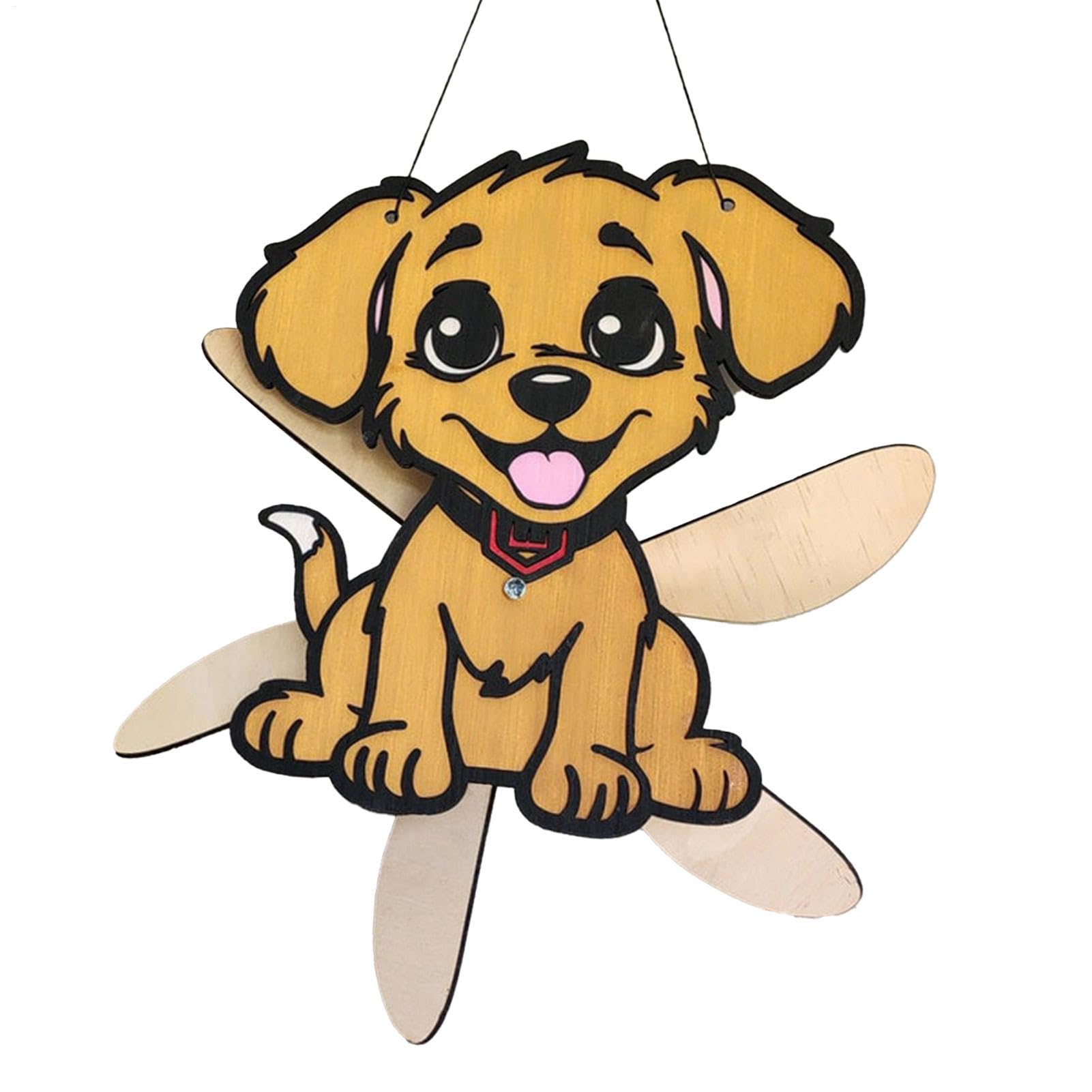 Windspinner en bois pour terrasse et jardin au motif animalier