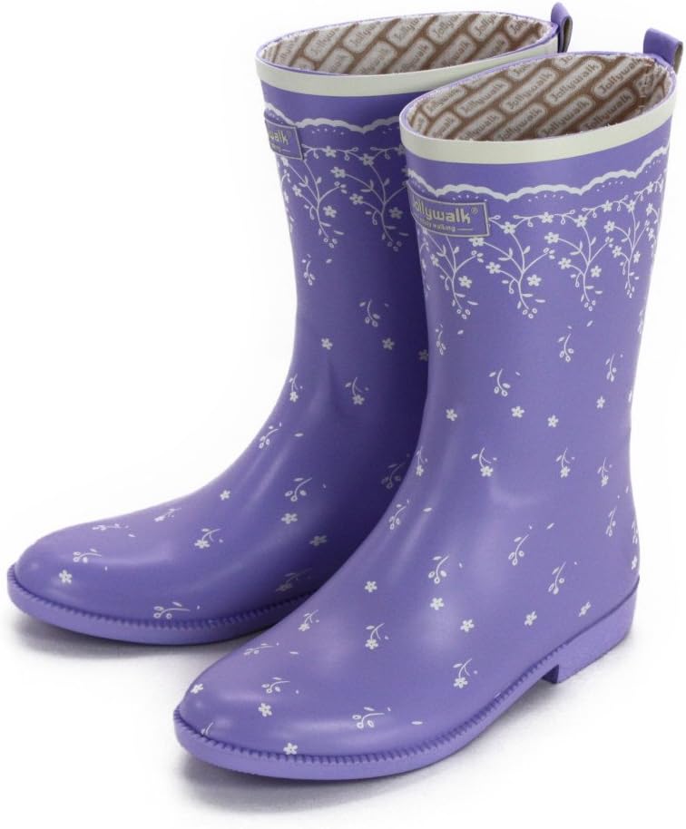 Amazon [ジョリーウォーク] レディース レインブーツ オシャレかわいい レインシューズ 長靴 JW206"Lavender