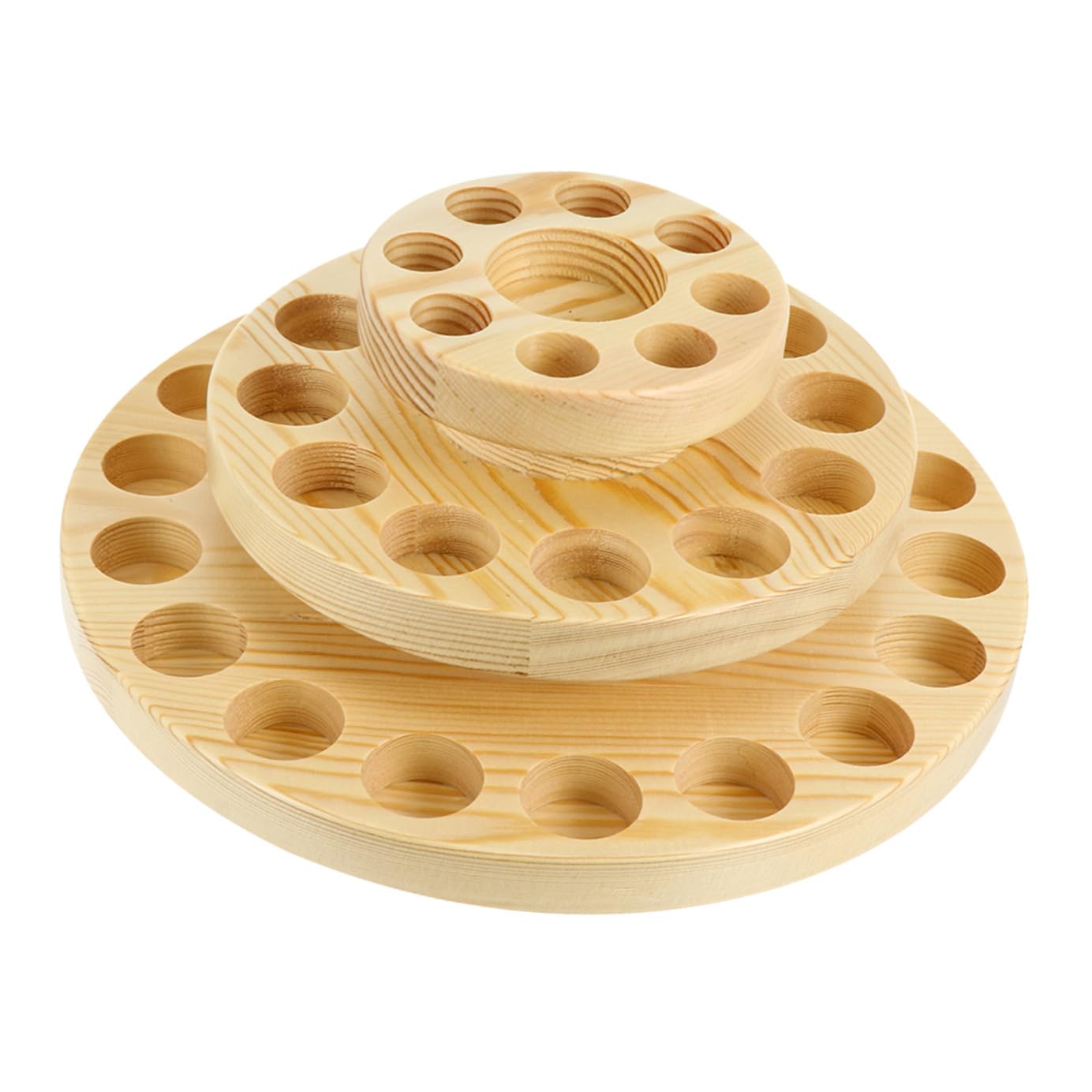 Veemoon Espositore per Oli Essenziali in Legno a 3 Livelli, Porta Bottiglie da 39 Scomparti, Organizer per Aromaterapia e Diffusori, Mensola Robusta per Casa e Presentazioni