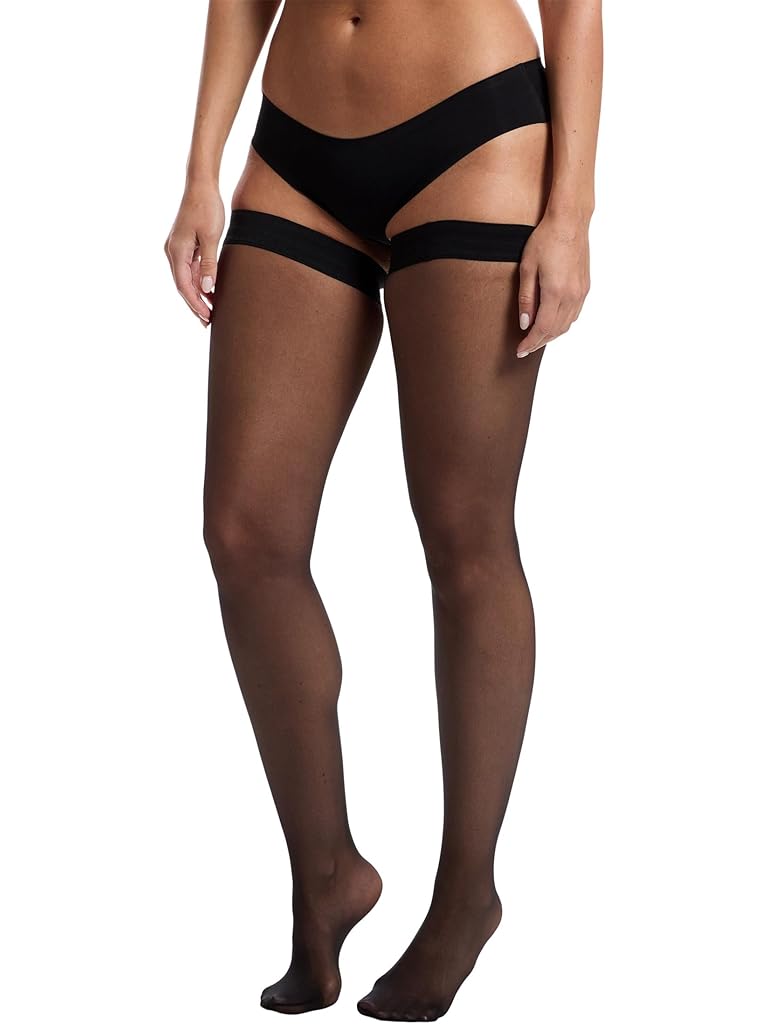 Black Wolford Individual 10 Stay-Up Thigh Highs