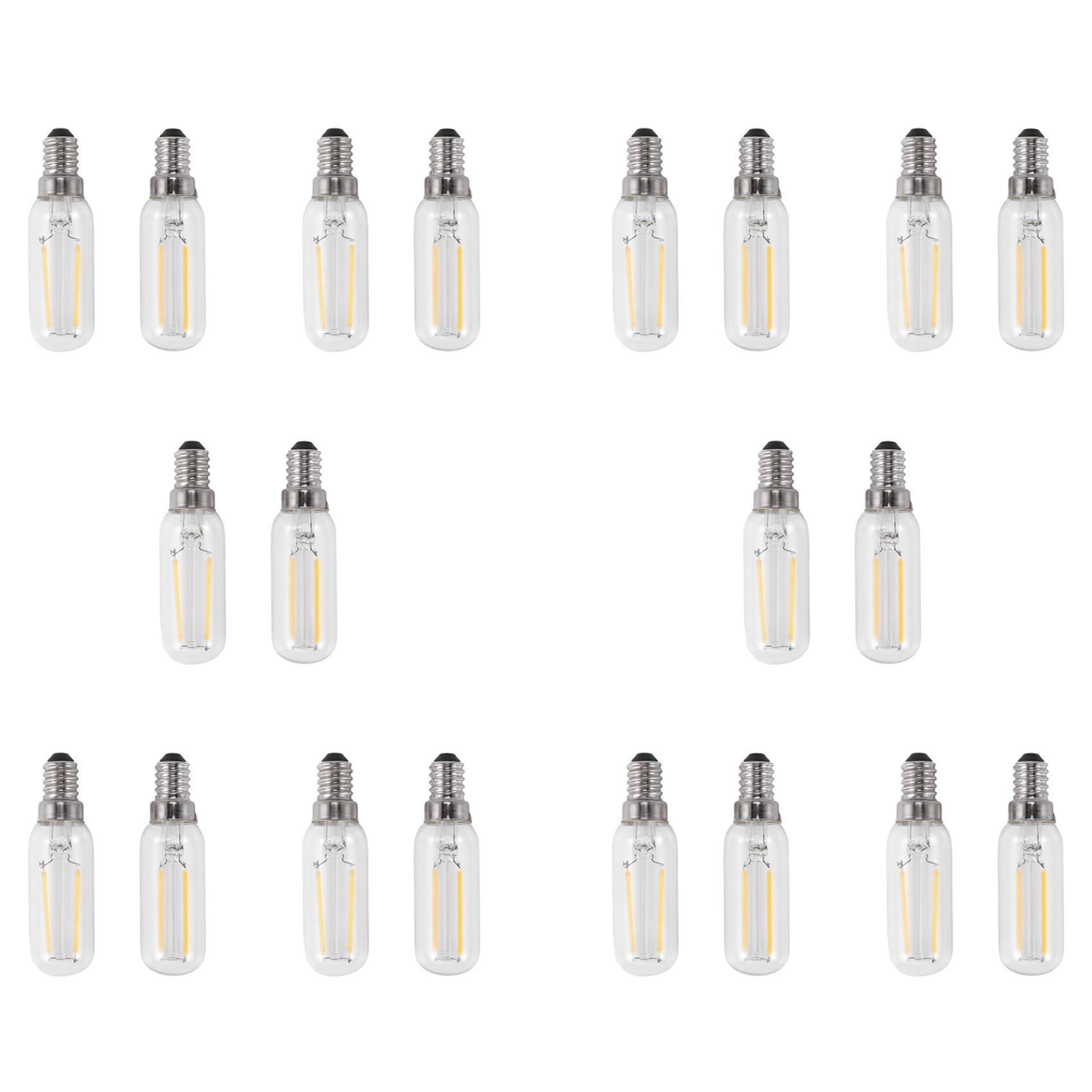 20X Lampadina E14 3W LED per Cappa Aspirante, Bianca Calda