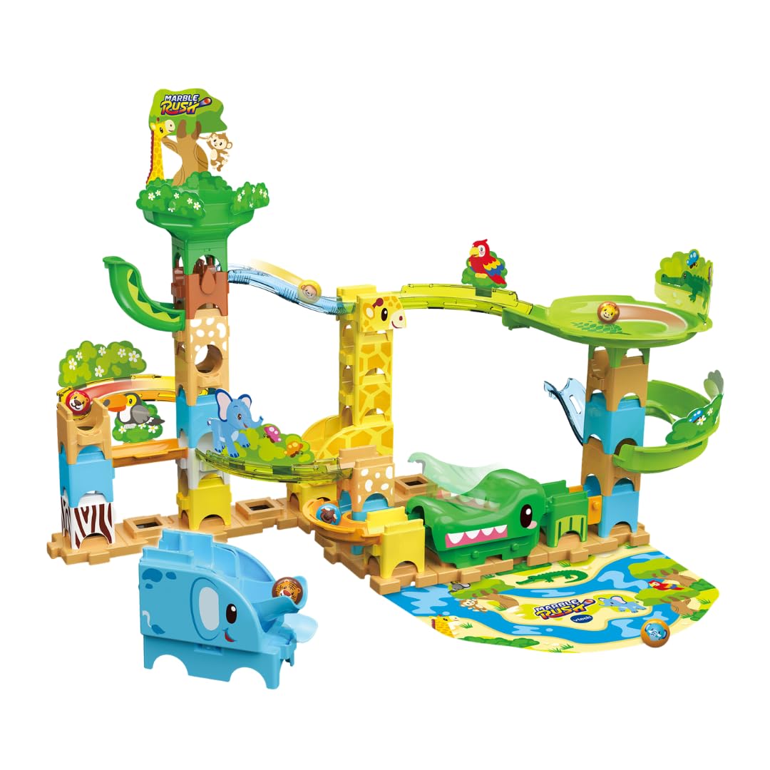 Marble Rush Tierisches Action Set J100 – 58 Bauteile & Kugelbahn