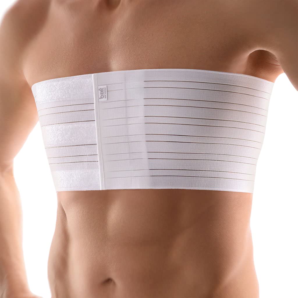 Bort Elastischer Rippengürtel für Herren, Gr. L, weiß