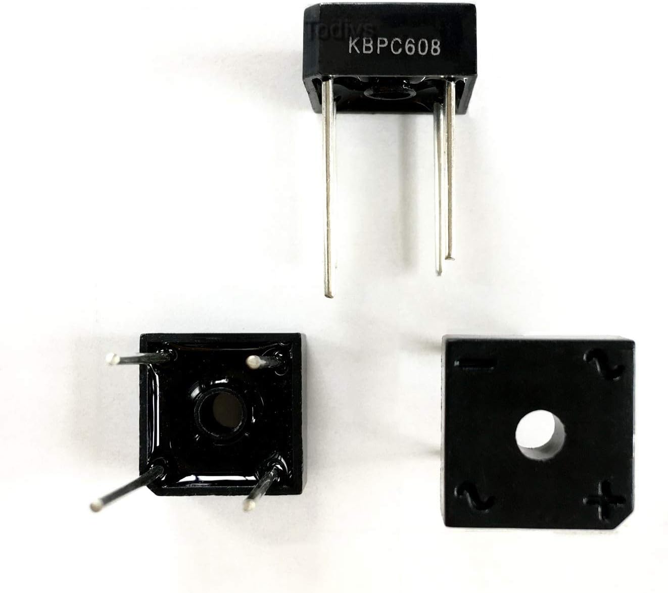 New 10Pcs for KBPC608 KBPC-608 KBPC608PBF 800V 6A DIP-4 Single Phase Silicon Bridge Rectifiers KBPC608-PBF