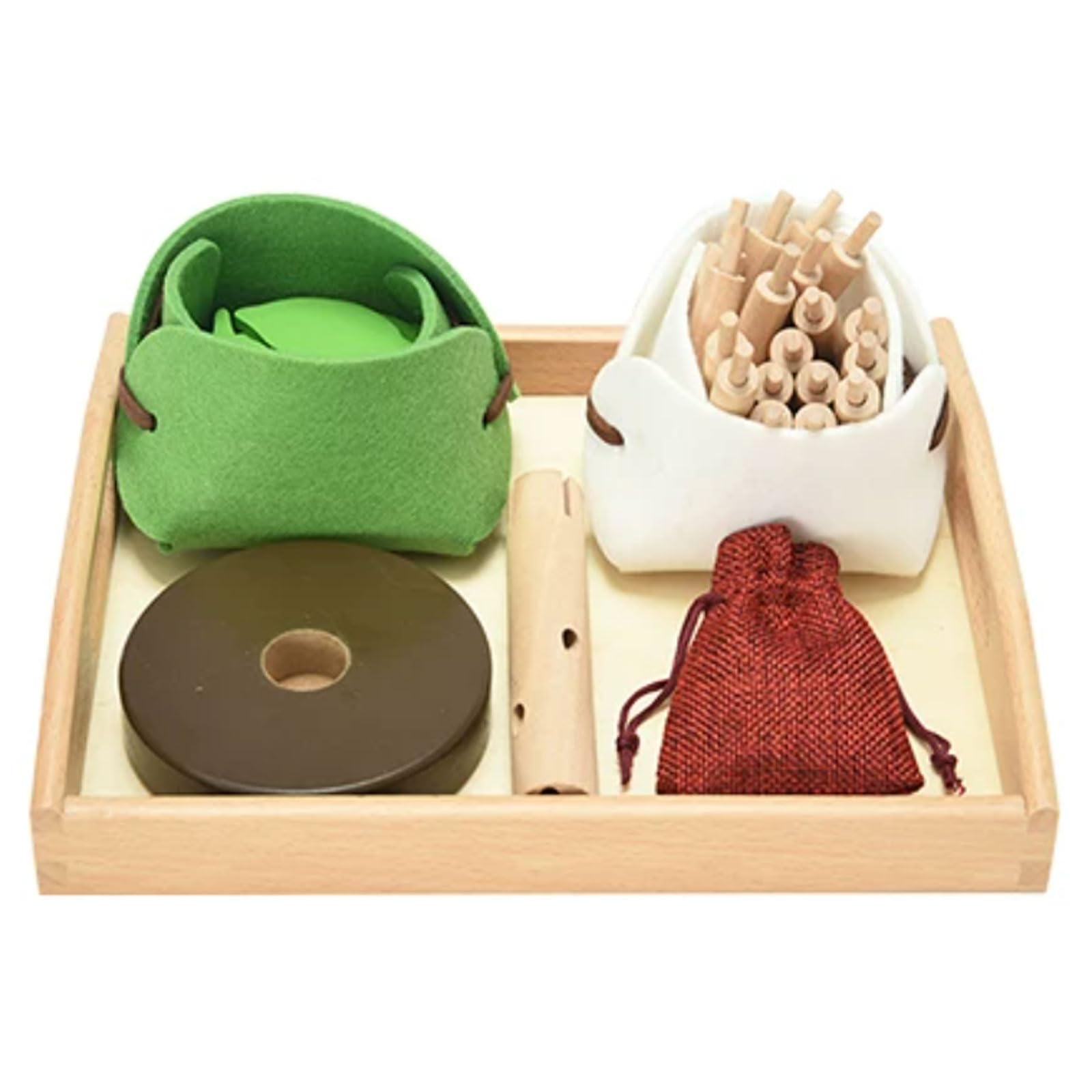 ttnmrc Montessori Wooden Tree Peg Building Kit
