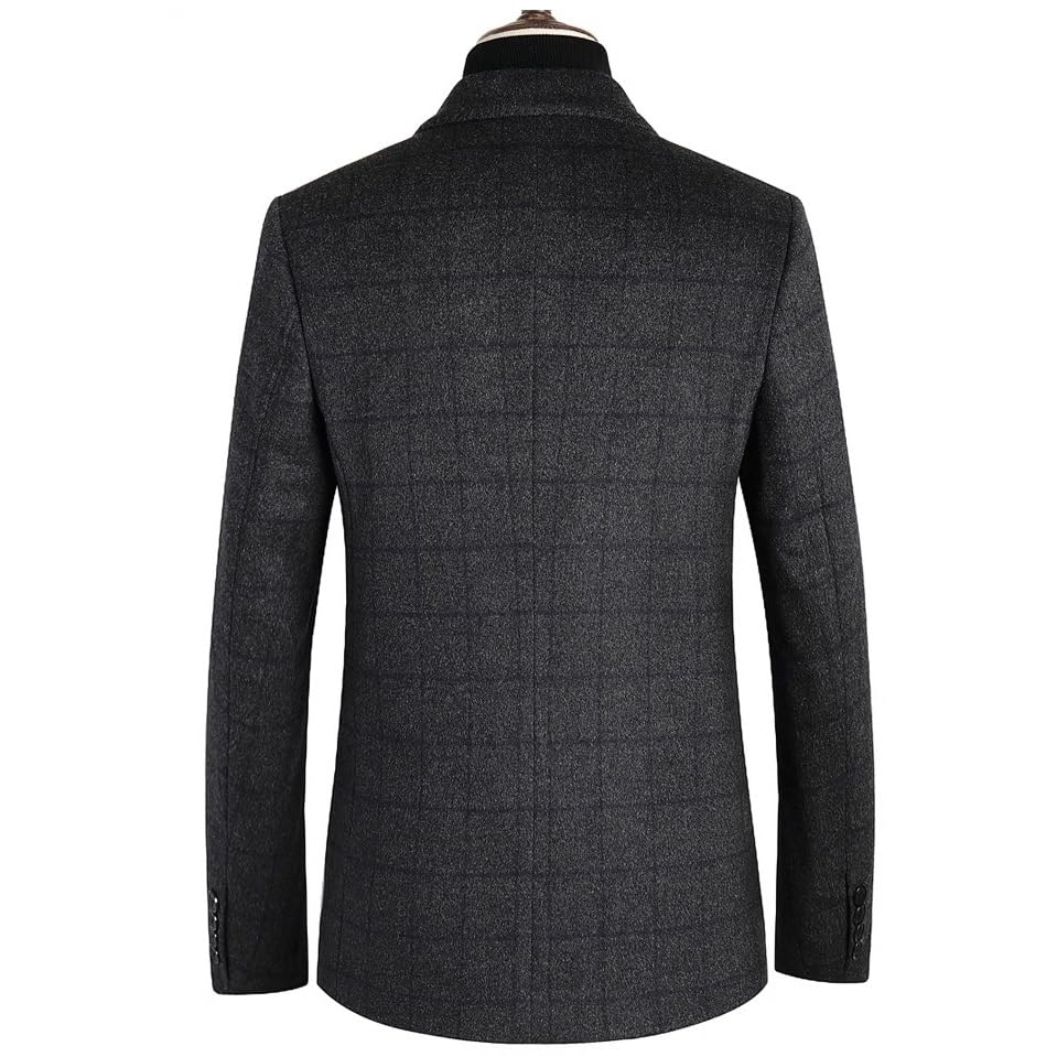 Men's Wool Coat Cashmere Suit, Men's Short Woolen Jacket, Business Casual, Middle-Aged2