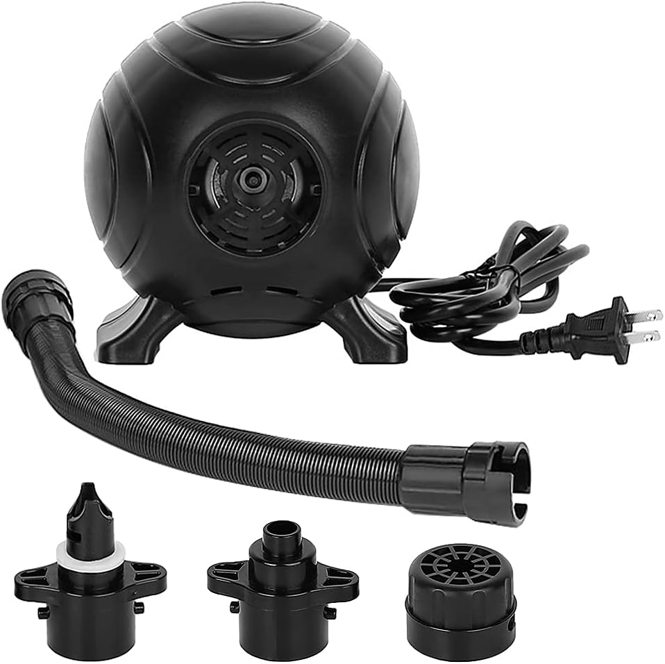 Lixada 800W Electric Air Pump Quick-Fill SUP Air Pump Portable Inflator Deflator with 3 Nozzles for Inflatables Air Bed Mattress Float Pool Toy Flow