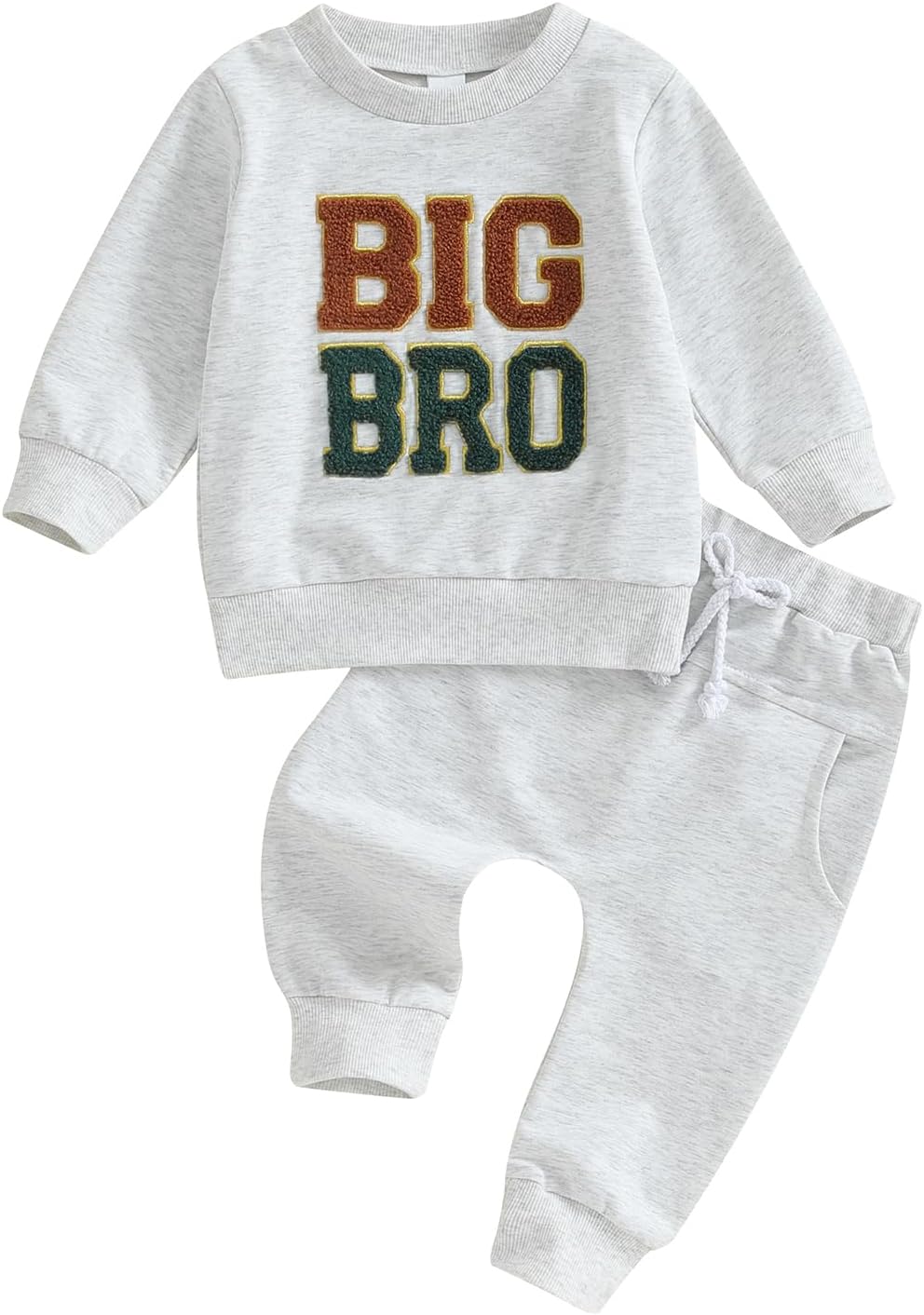 Ledy Champswiin Big Lil Bro Toddler Boy Clothes Long Sleeve Tops Pants Brothers Matching Outfits