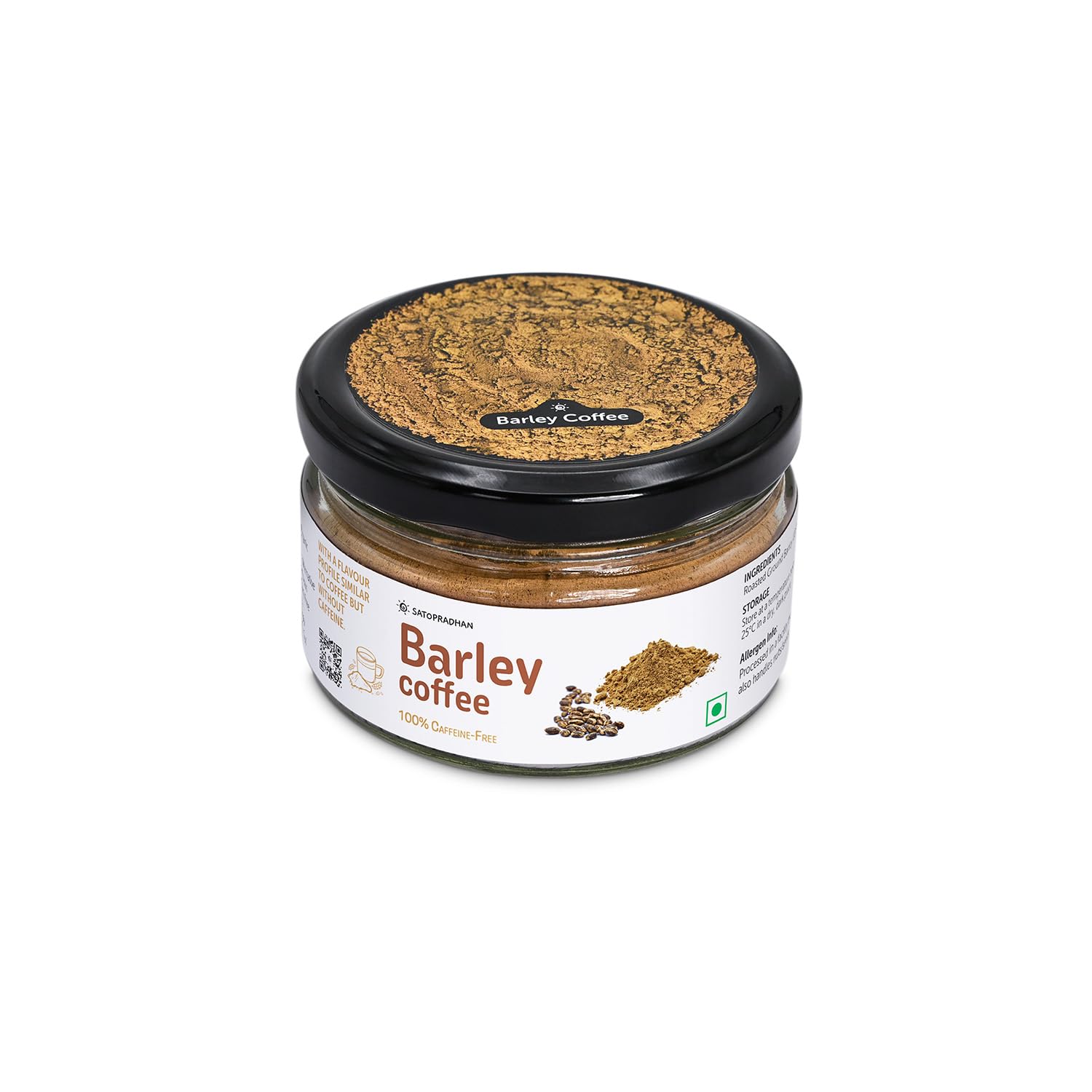 Satopradhan Organic Barley Coffee 100g - 100% Caffeine-Free Instant Coffee Alternative - Made with Roasted Ground Barley Kernels - Pure, Vegan and plant-based-image-22