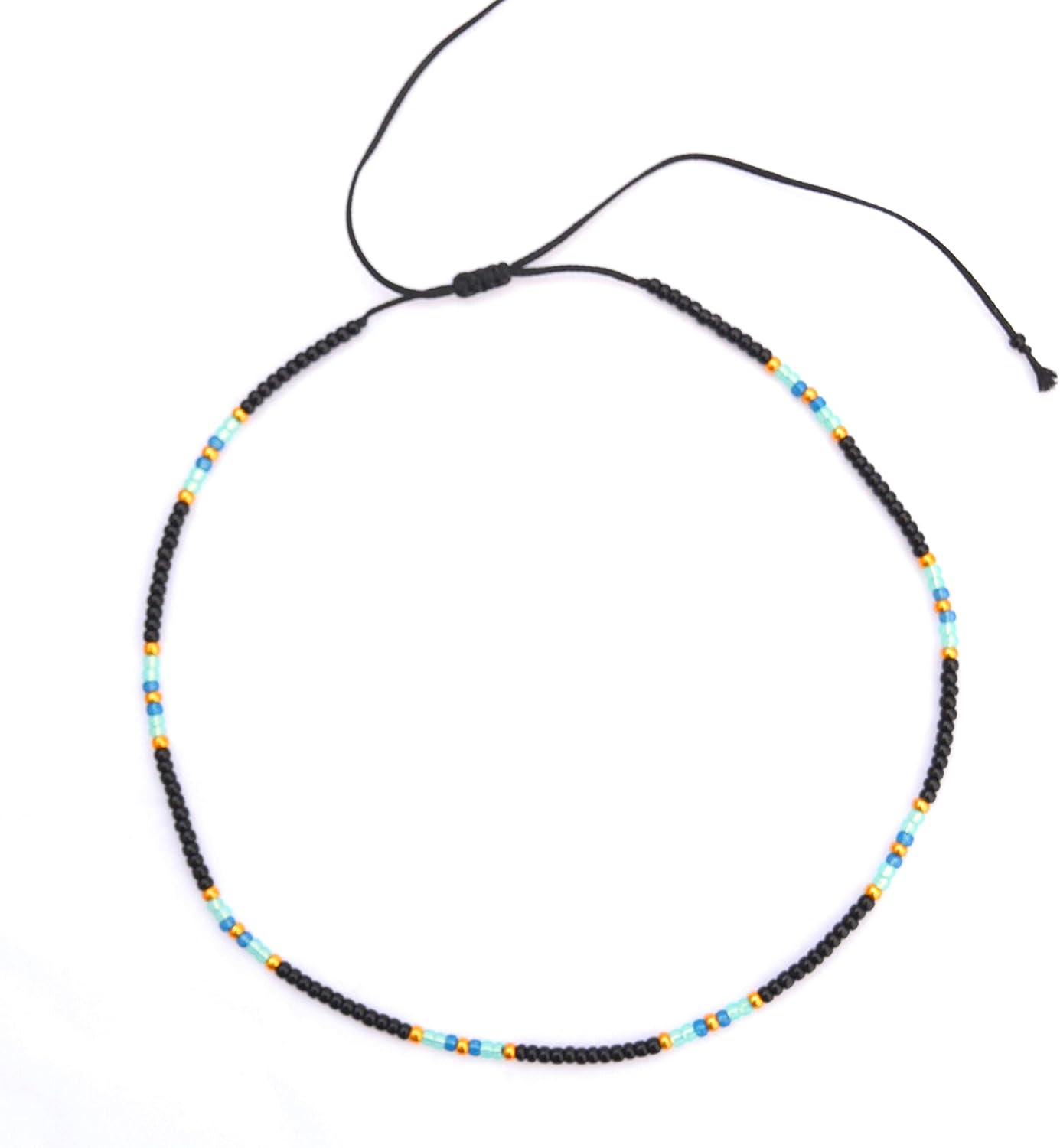 Beaded Choker Necklace for women and Teen Girls, Boho Bohemian Adjustable Colorful Seed Beads Necklace, Handmade Native American Style Jewelry by TRIBES - Image 6