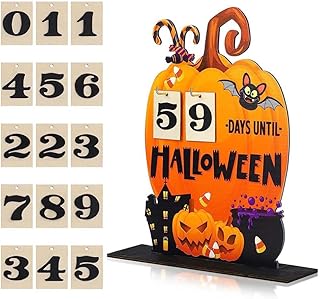 Halloween Wooden Advent Calendar, 2023 Halloween Advent Calendar, Halloween Countdown DIY Moving Wooden Block/Number, Halloween Decorations, Wooden Advent Calendar, Halloween Pumpkin Advent Calendar