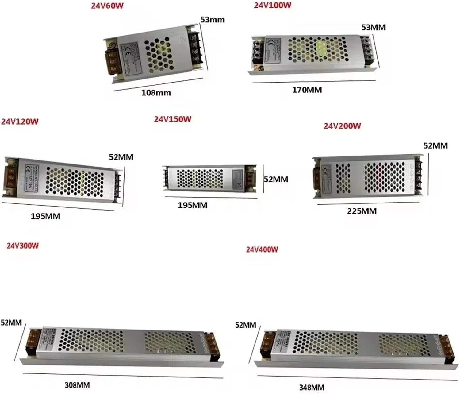 Ultra-Thin LED Switch Power Supply DC 12V 24V Lighting 60W 100W 150W 200W 400W AC180-240V Driver for LED Strips(120W,12V)