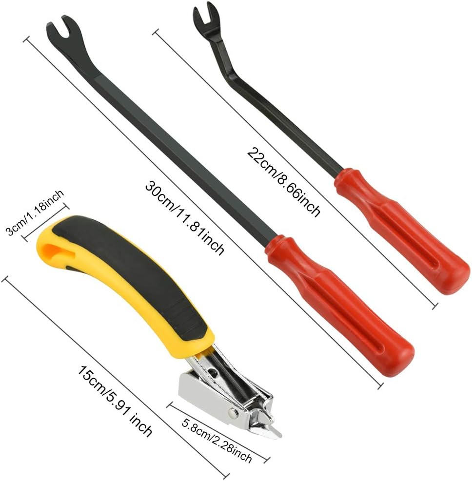 AFASOES 3pcs Upholstery and Construction Staple Remover Nail Staple