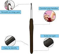 Vista 2 de Mdoker Ganchos de ganchillo extralargos, agarre ergonómico, mango suave para ganchillo hecho a mano, agujas de ganchillo para manos artríticas