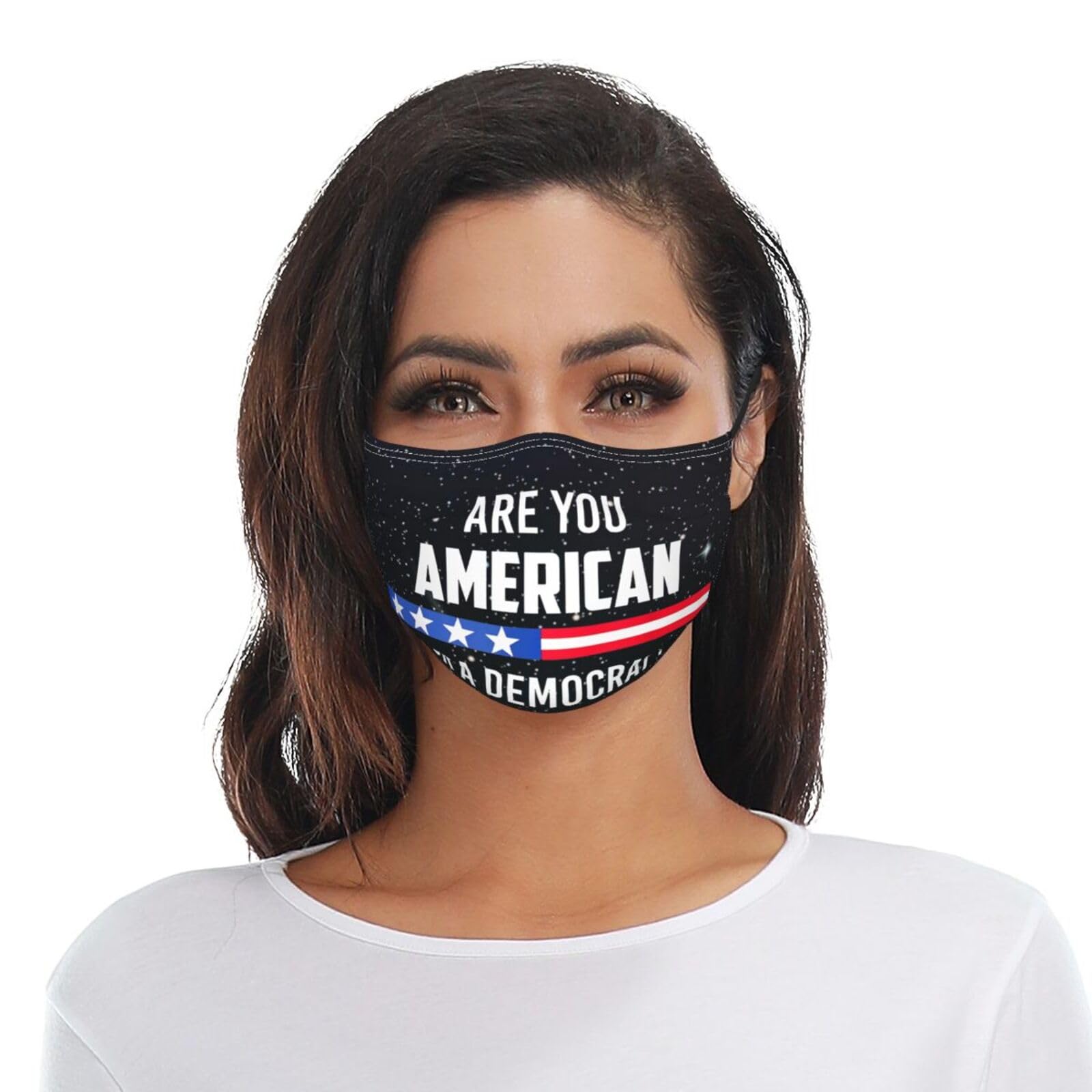 Are You American or a Democrat Adult Dust Mask Adjustable Dust Face with 2 Filter51